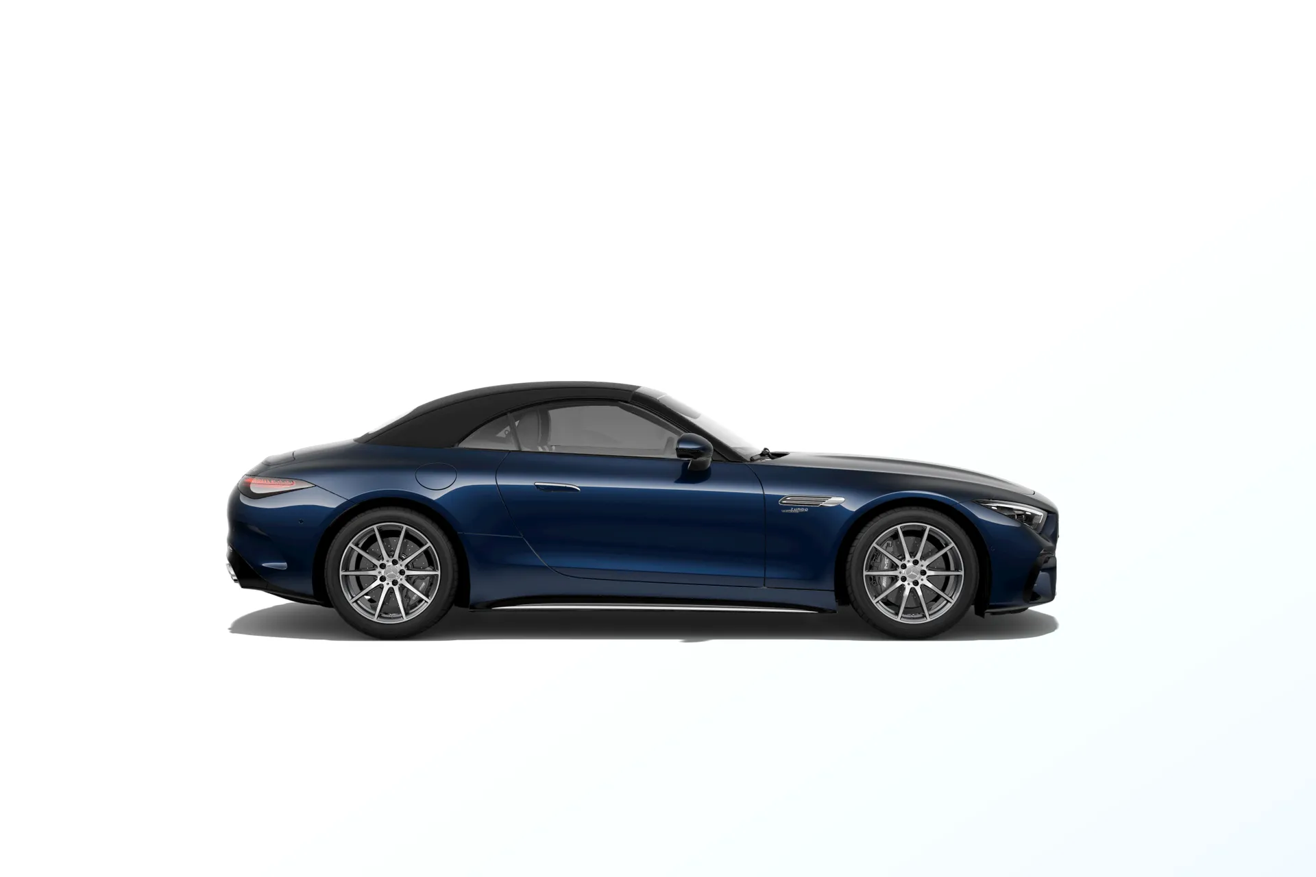 Mercedes-AMG SL Roadster (R232), Sada AMG Aerodynamics, Metalická modrá cavansite MANUFAKTUR exclusive, side