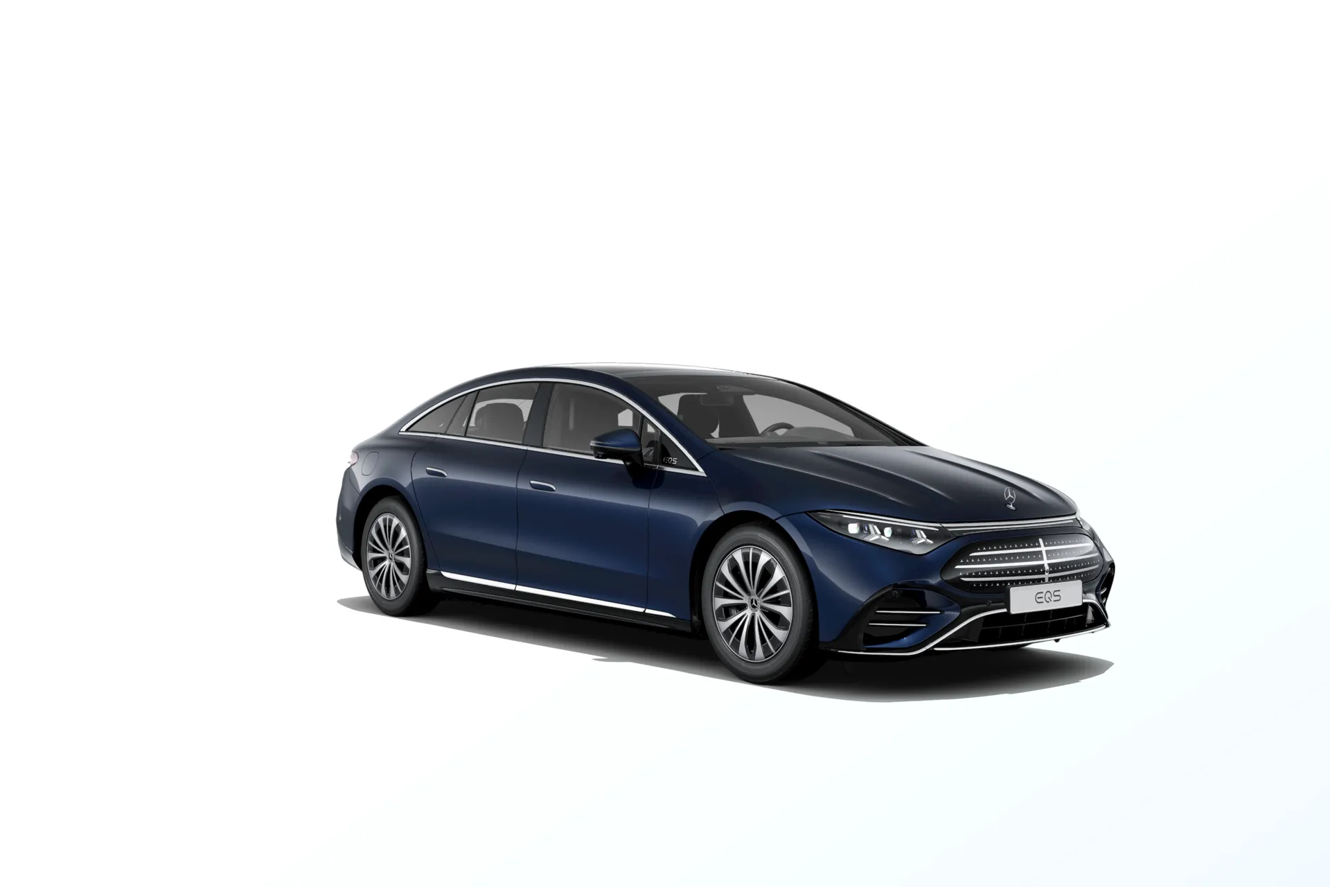EQS sedan (V297-fl), Linie Electric Art exteriér, Metalická modrá nautic, front