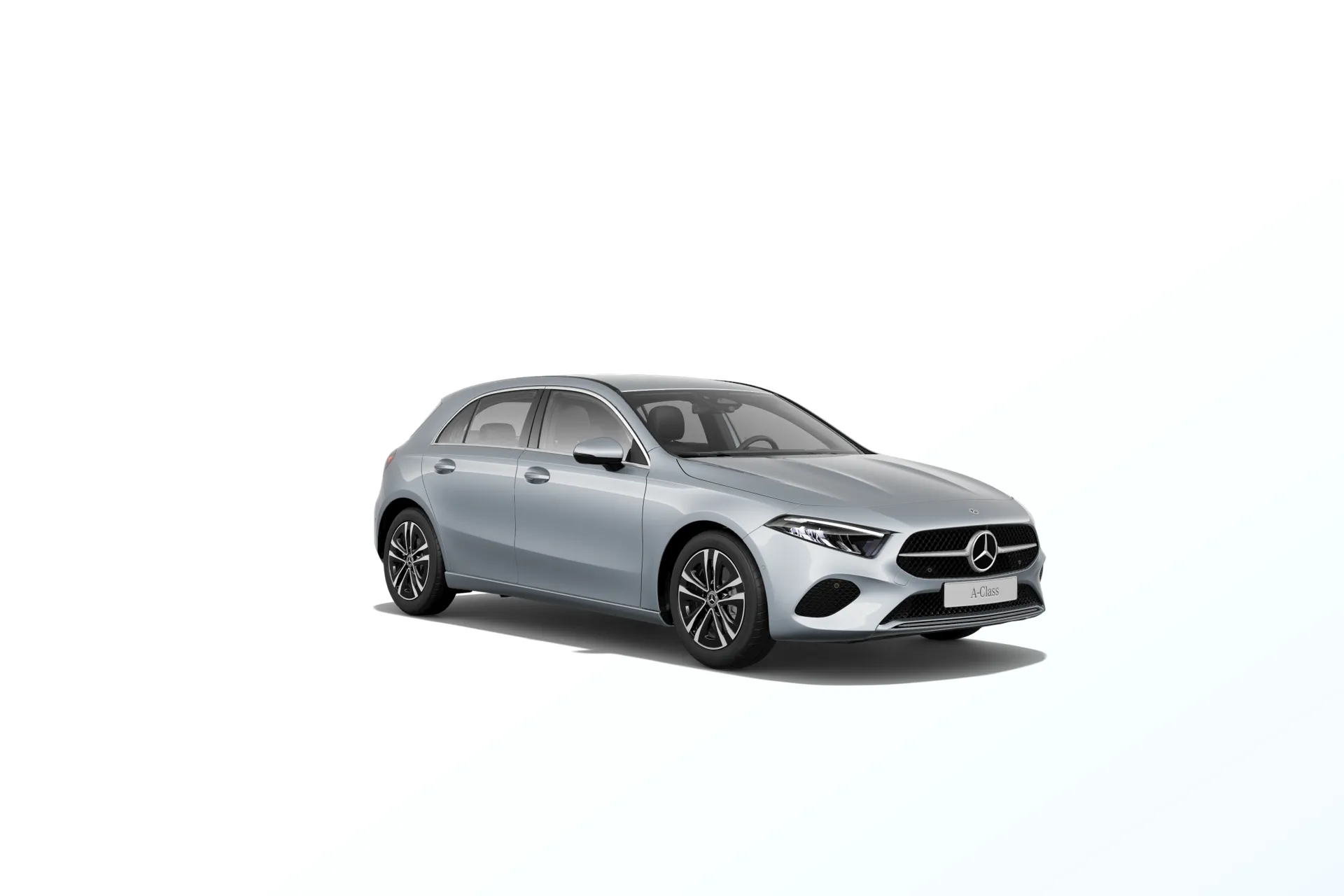 Třída A hatchback (W177-fl), Linie Progressive, Metalická stříbrná high-tech, front