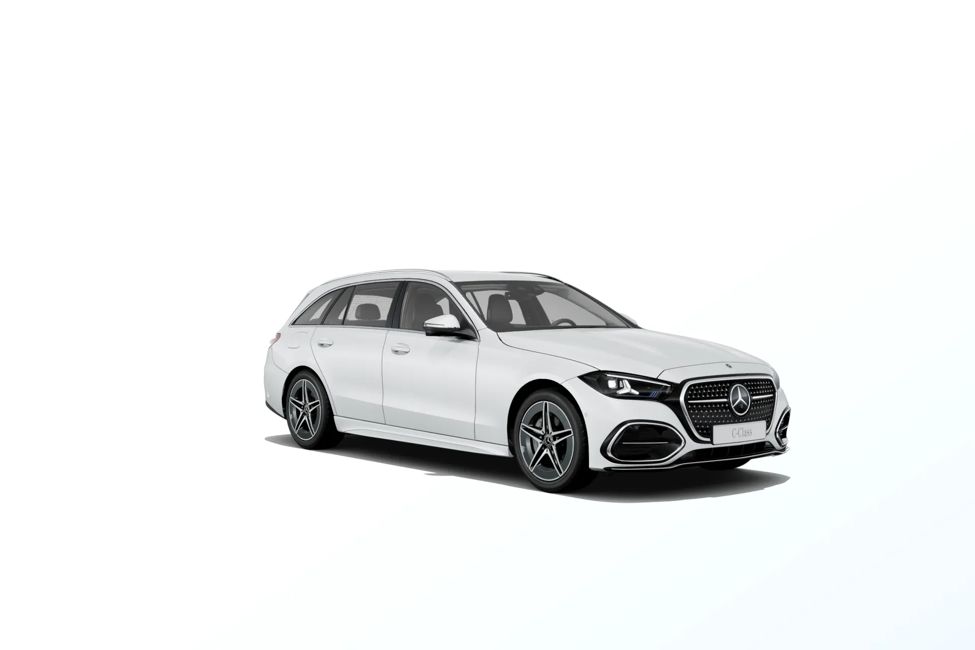 Třída C kombi (S206-fl), Linie AMG, Bílá opalite bright MANUFAKTUR, front