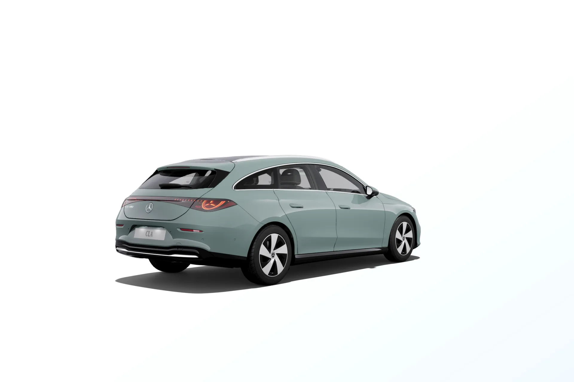 CLA Shooting Brake (X178), Linie Progressive, Nemetalická zelená aqua-mint, rear