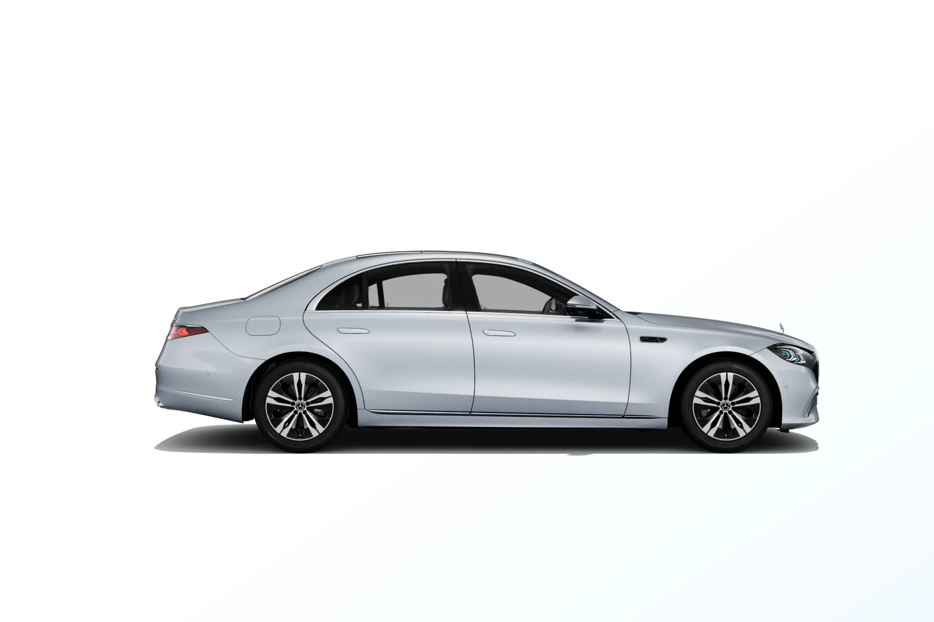 Třída S (W223-fl), Základní provedení, Metalická stříbrná high-tech, side