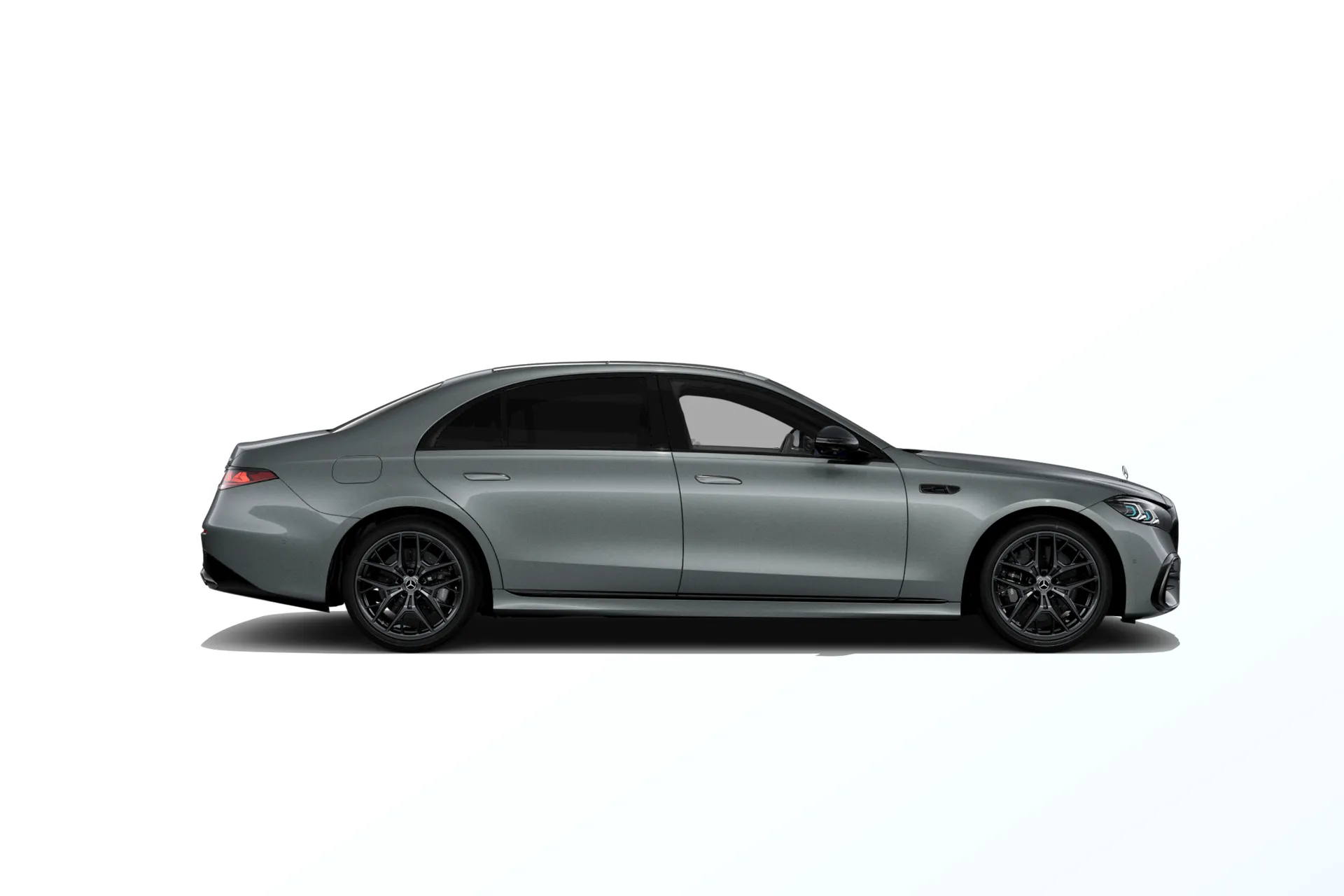 Třída S prodloužená limuzína (V223-fl), Linie AMG Plus, Metalická šedá graphite MANUFAKTUR, side