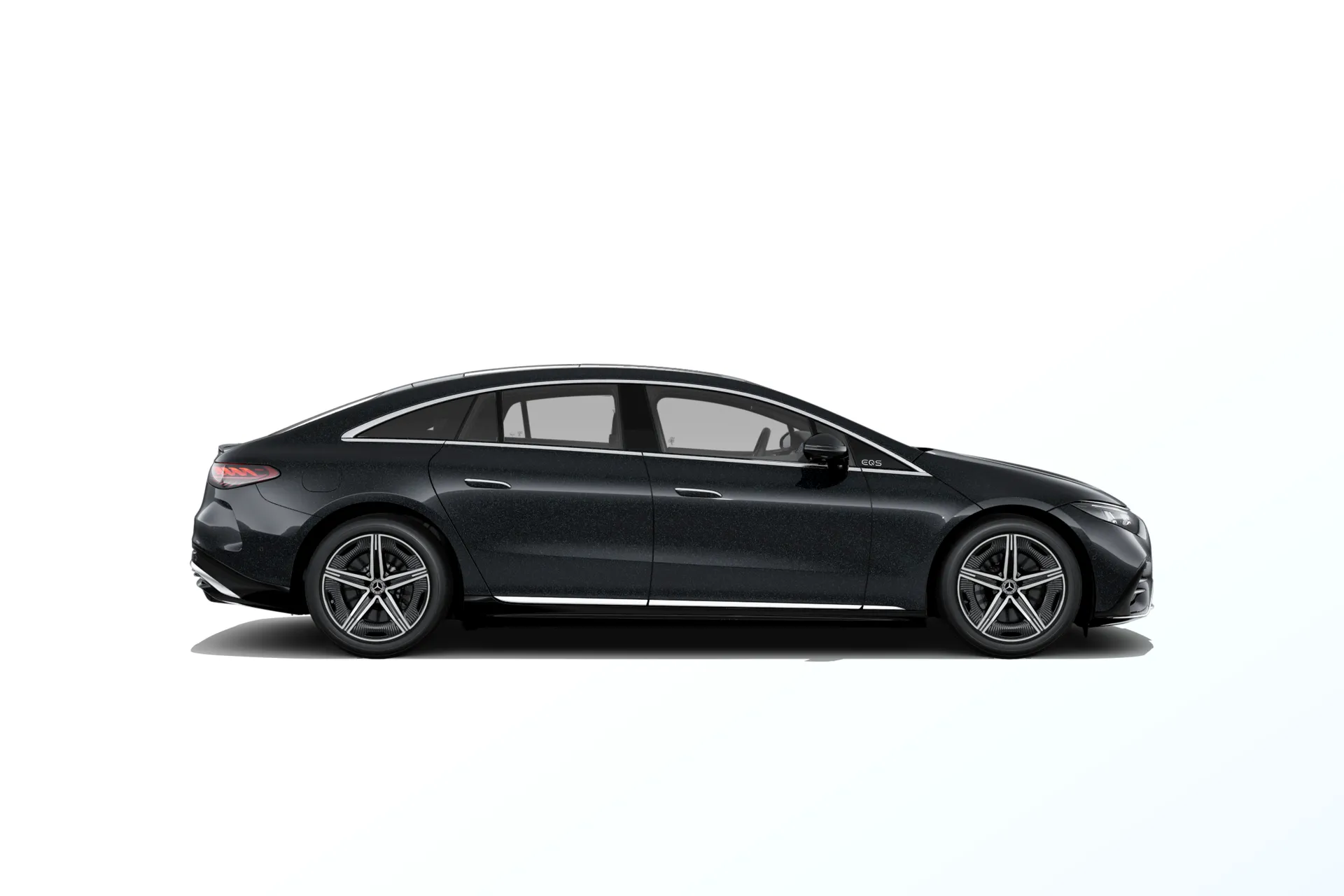 EQS sedan (V297-fl), Linie AMG exteriér, Černá MANUFAKTUR s třpytivým efektem, side