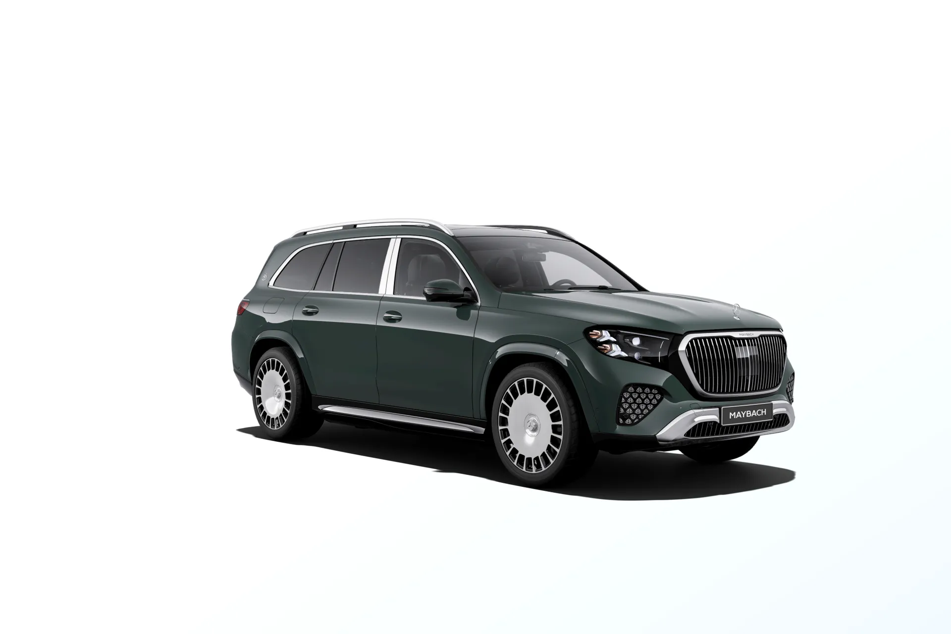 Mercedes-Maybach GLS (X167-fl2), Ozdobné výplně interiéru Exclusive, Nemetalická dark petrol, front
