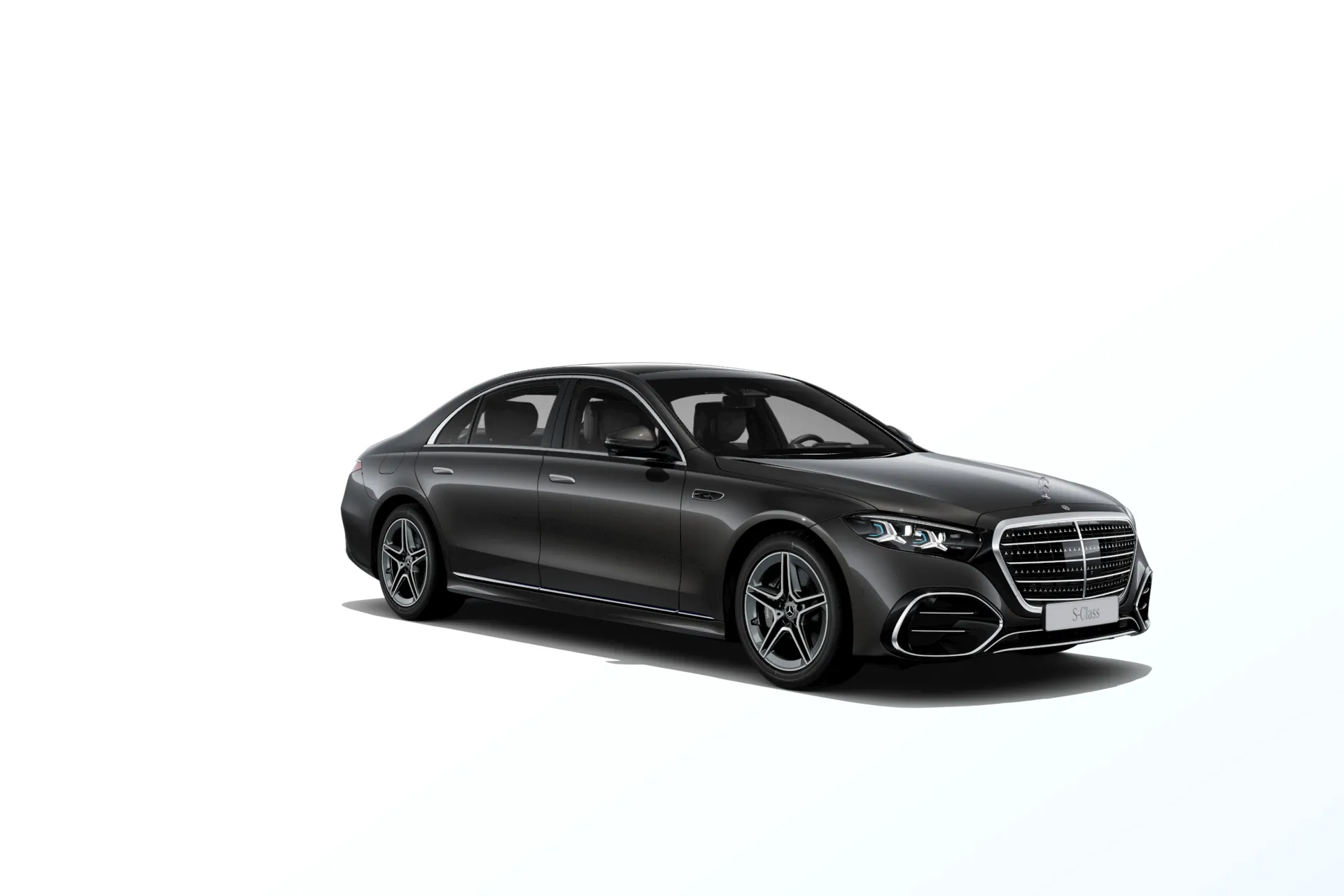 Třída S prodloužená limuzína (V223-fl), Linie AMG, Metalická černá mocha MANUFAKTUR exclusive, front