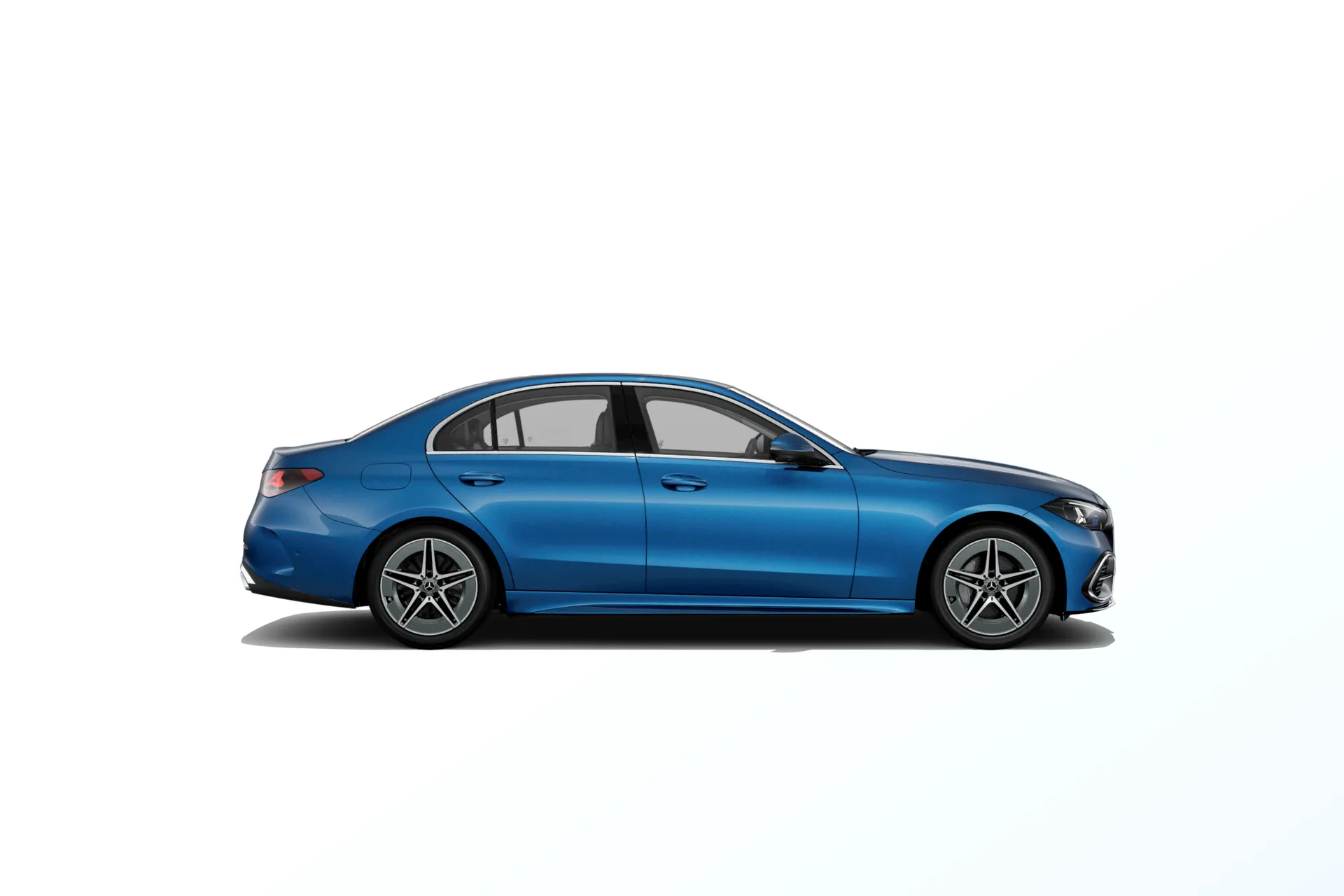 Třída C sedan (W206-fl), Linie AMG, Metalická modrá spectral, side