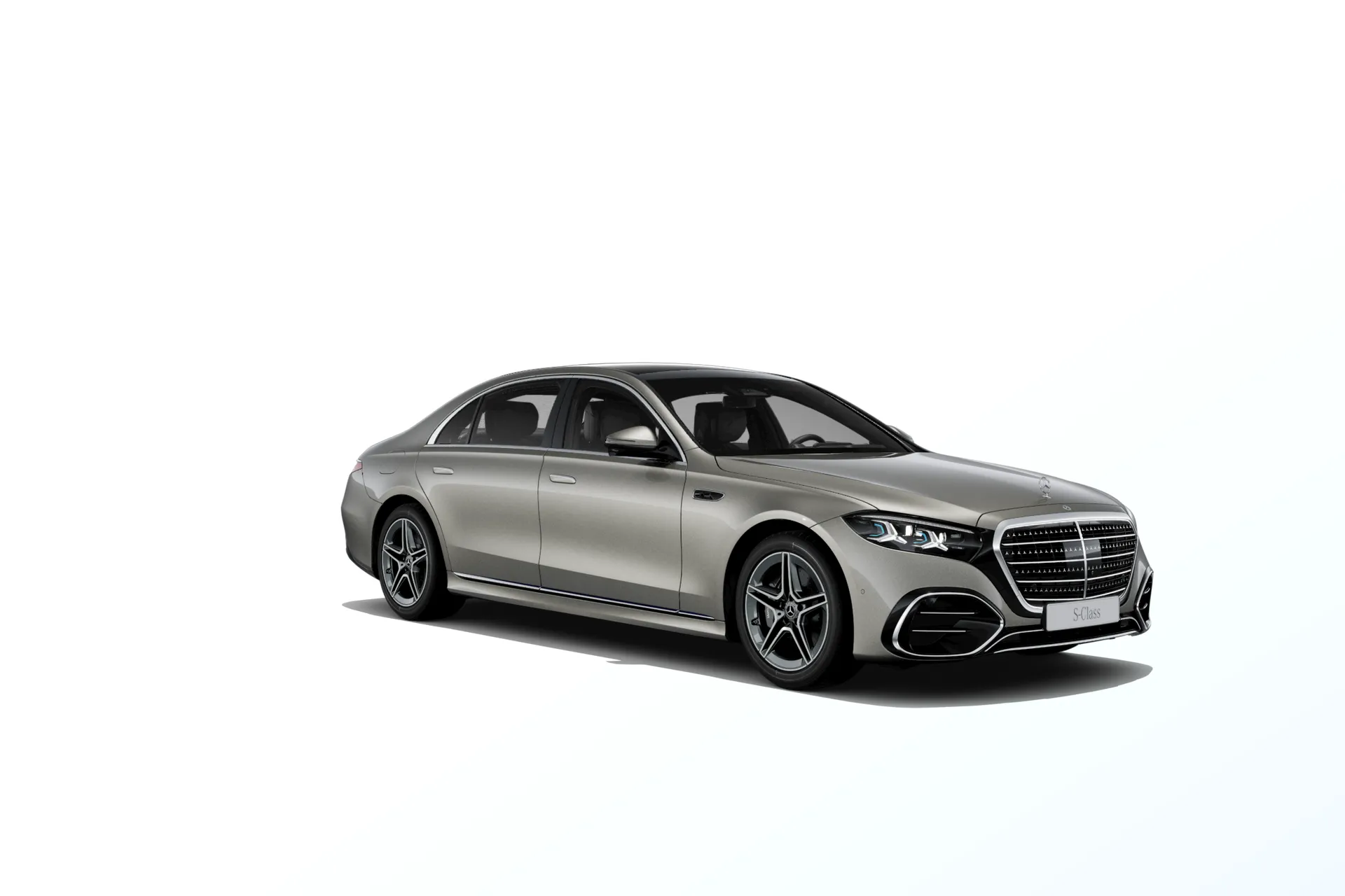 Třída S prodloužená limuzína (V223-fl), Linie AMG, Metalická šedá Teide MANUFAKTUR exclusive, front