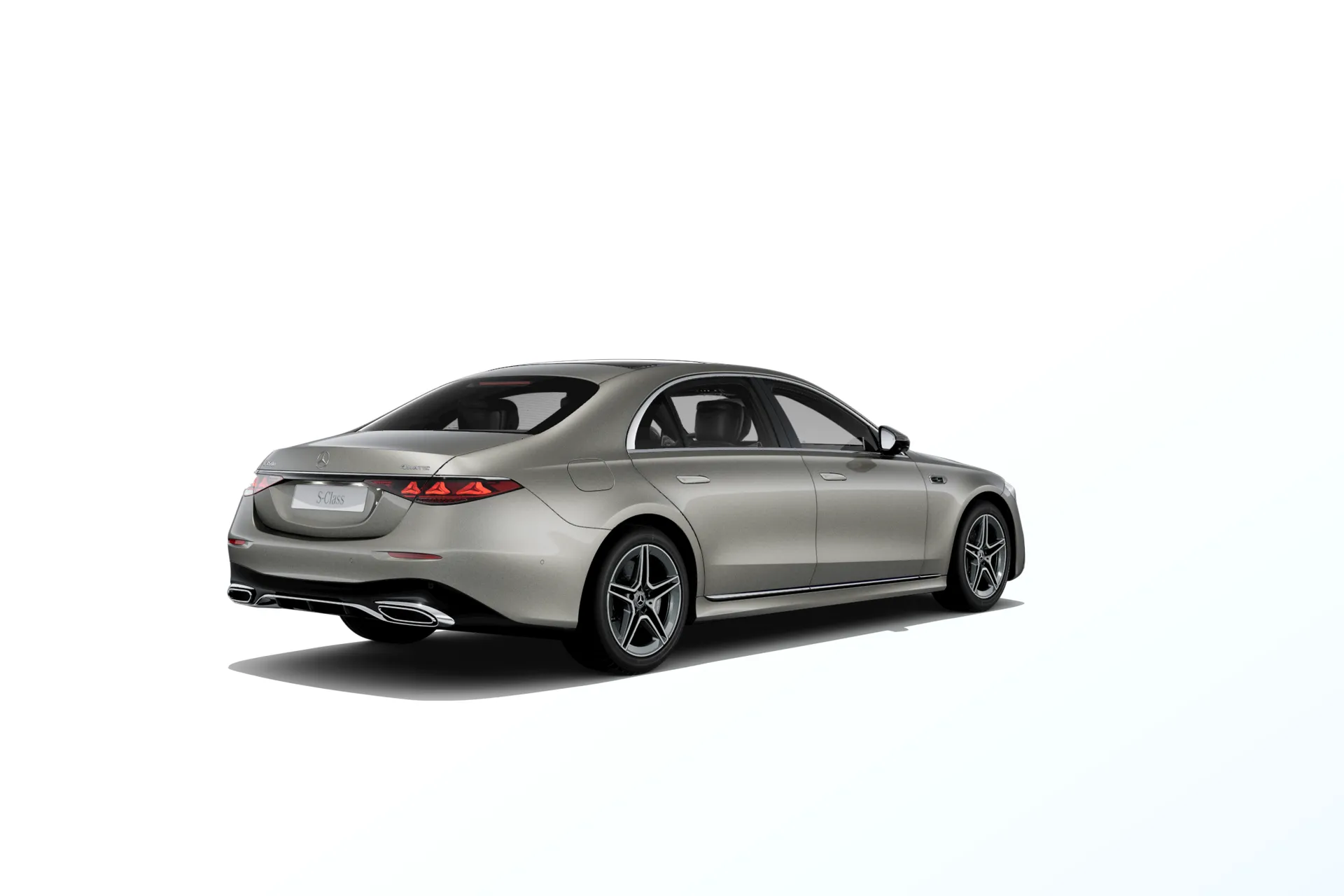 Třída S prodloužená limuzína (V223-fl), Linie AMG, Metalická šedá Teide MANUFAKTUR exclusive, rear