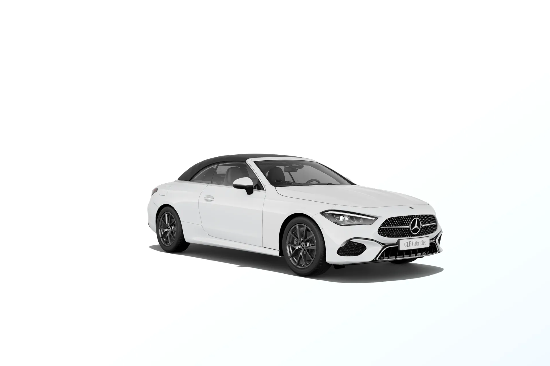 CLE kabriolet (A236), Linie AVANTGARDE exteriér, Nemetalická bílá polar, front