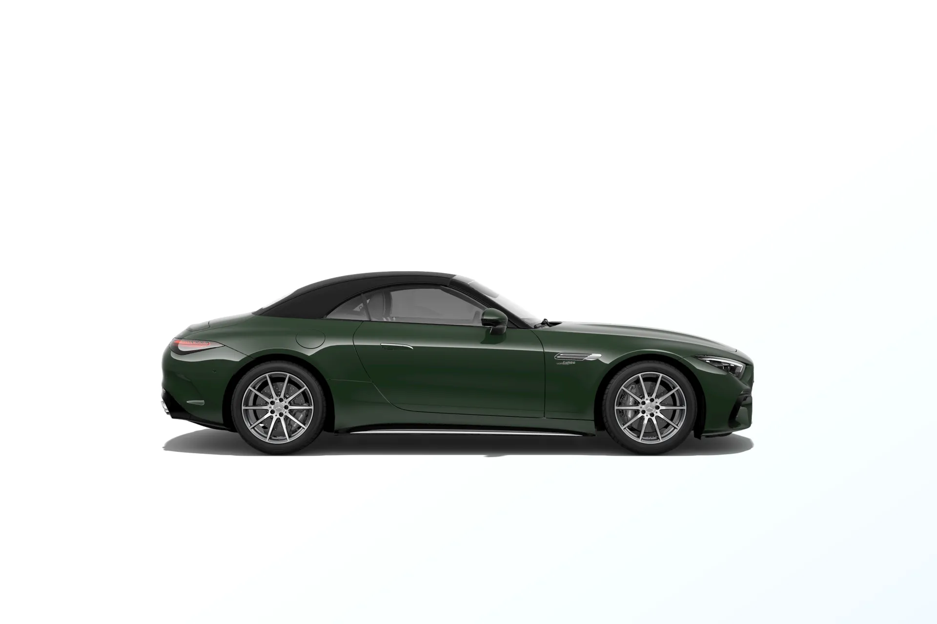 Mercedes-AMG SL Roadster (R232), Sada AMG Aerodynamics, Nemetalická tmavě zelená olive MANUFAKTUR exclusive, side