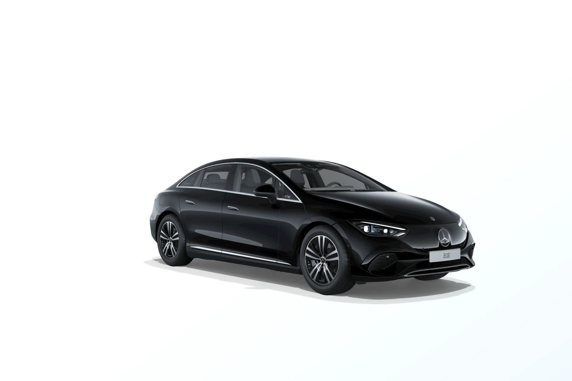 EQE sedan (V295), Linie Electric Art interiér, Metalická černá obsidian, front