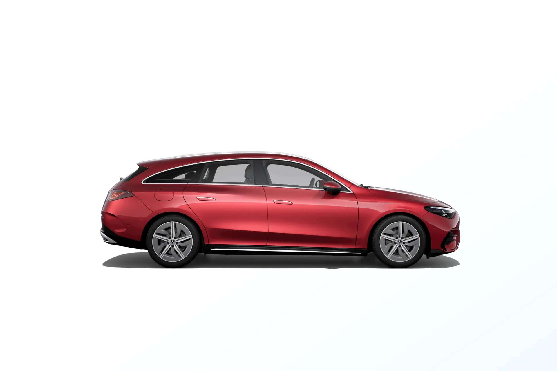 CLA Shooting Brake (X174), Linie AMG, Metalická červená patagonia MANUFAKTUR, side