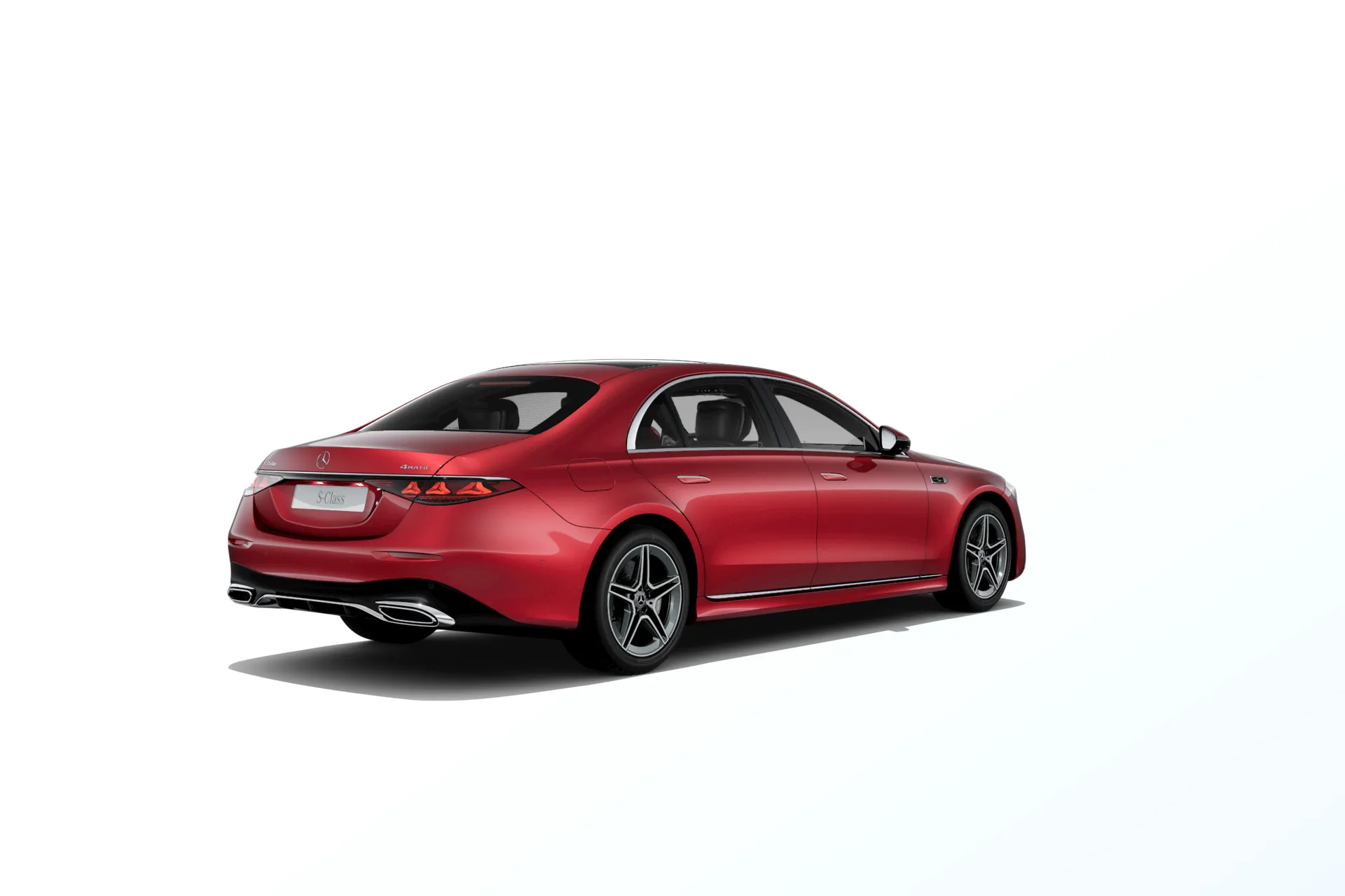Třída S prodloužená limuzína (V223-fl), Linie AMG, Červená patagonia bright MANUFAKTUR, rear