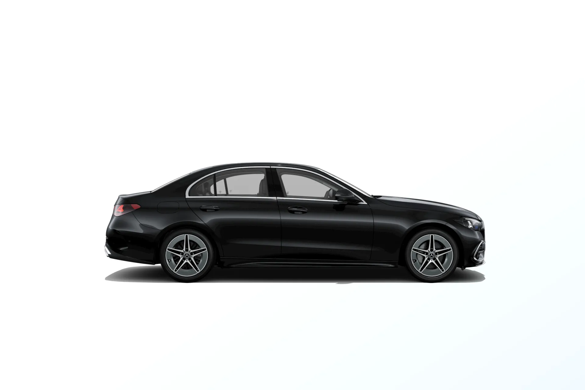Třída C sedan (W206-fl), Linie AMG, Metalická černá obsidian, side