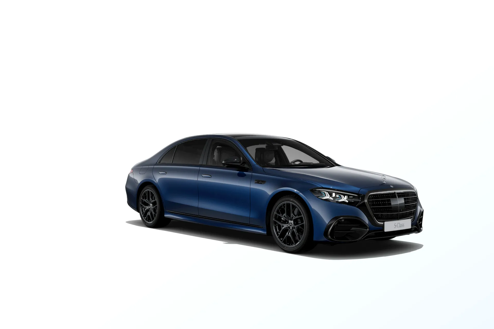 Třída S prodloužená limuzína (V223-fl), Linie AMG Plus, Metalická modrá cavansite MANUFAKTUR exclusive, front