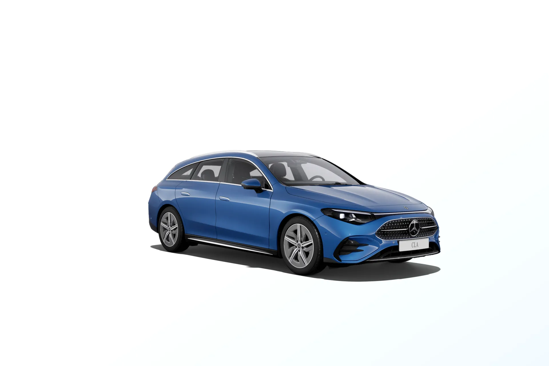 CLA Shooting Brake (X178), Linie AMG, Metalická modrá clear, front