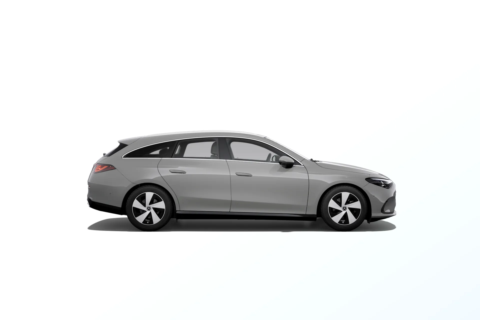 CLA Shooting Brake (X178), Linie Progressive, Nemetalická šedá alpine MANUFAKTUR, side