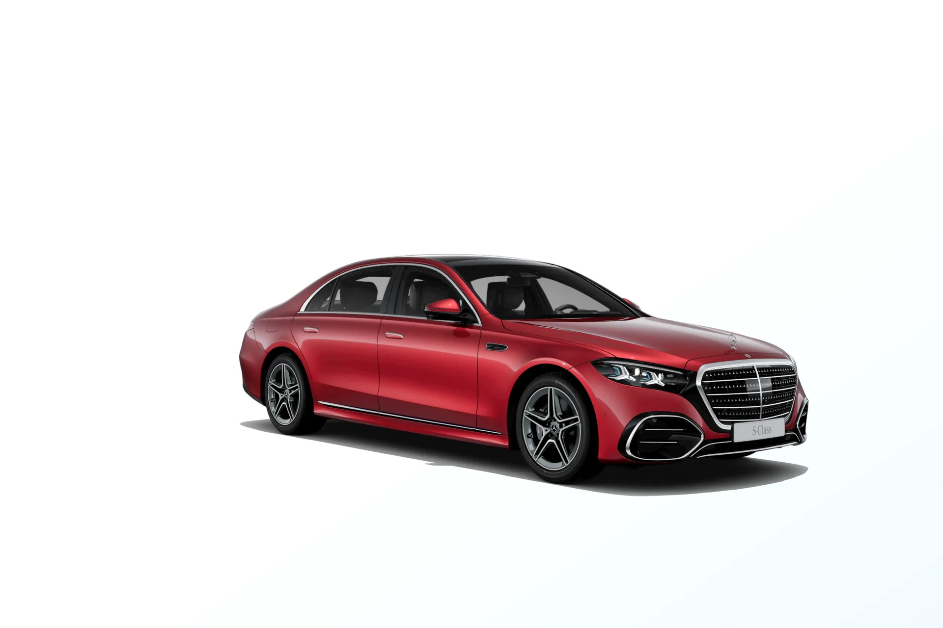 Třída S prodloužená limuzína (V223-fl), Linie AMG, Červená patagonia bright MANUFAKTUR, front