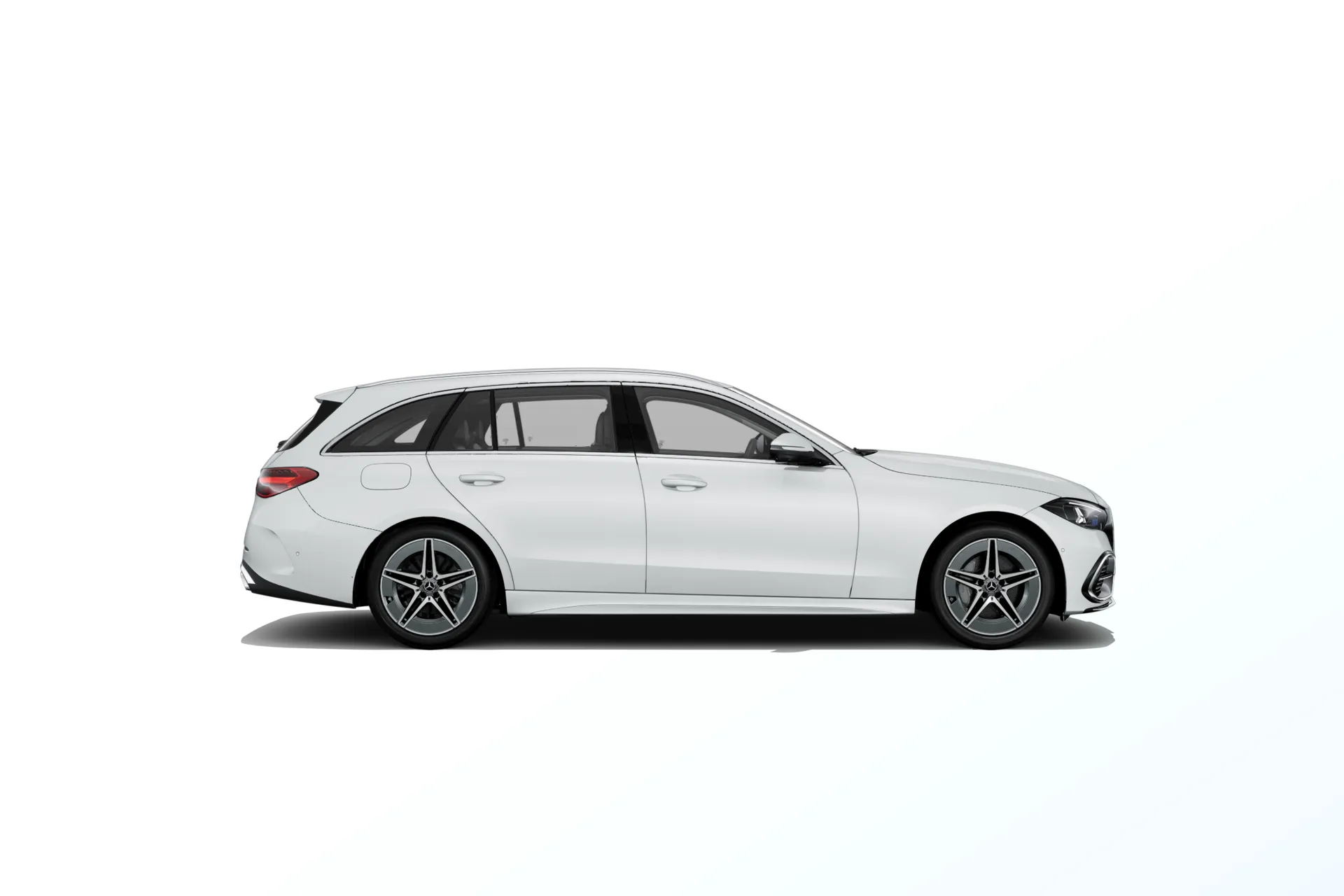 Třída C kombi (S206-fl), Linie AMG, Bílá opalite bright MANUFAKTUR, side