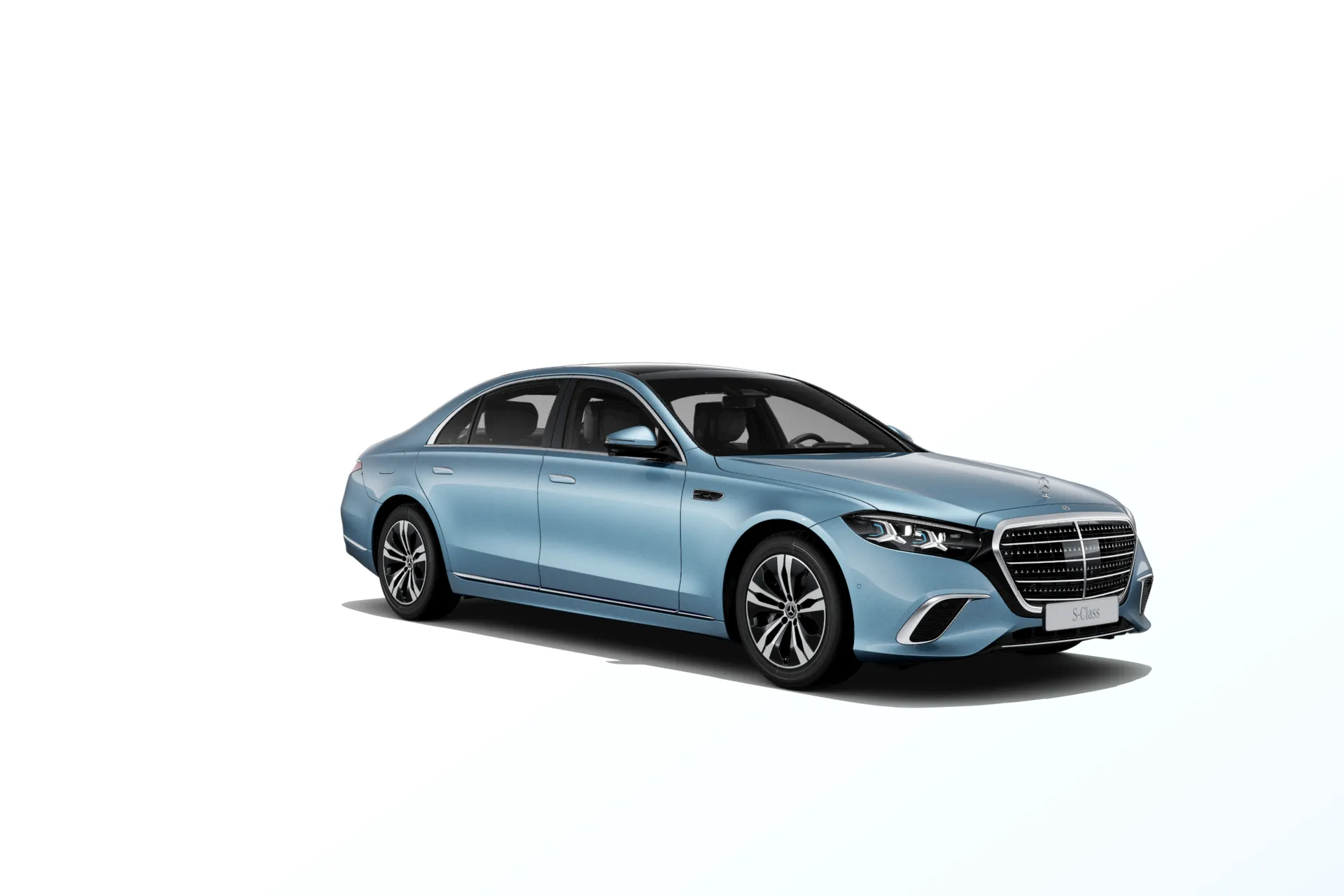 Třída S prodloužená limuzína (V223-fl), Základní provedení, Metalická modrá indicolite MANUFAKTUR exclusive, front