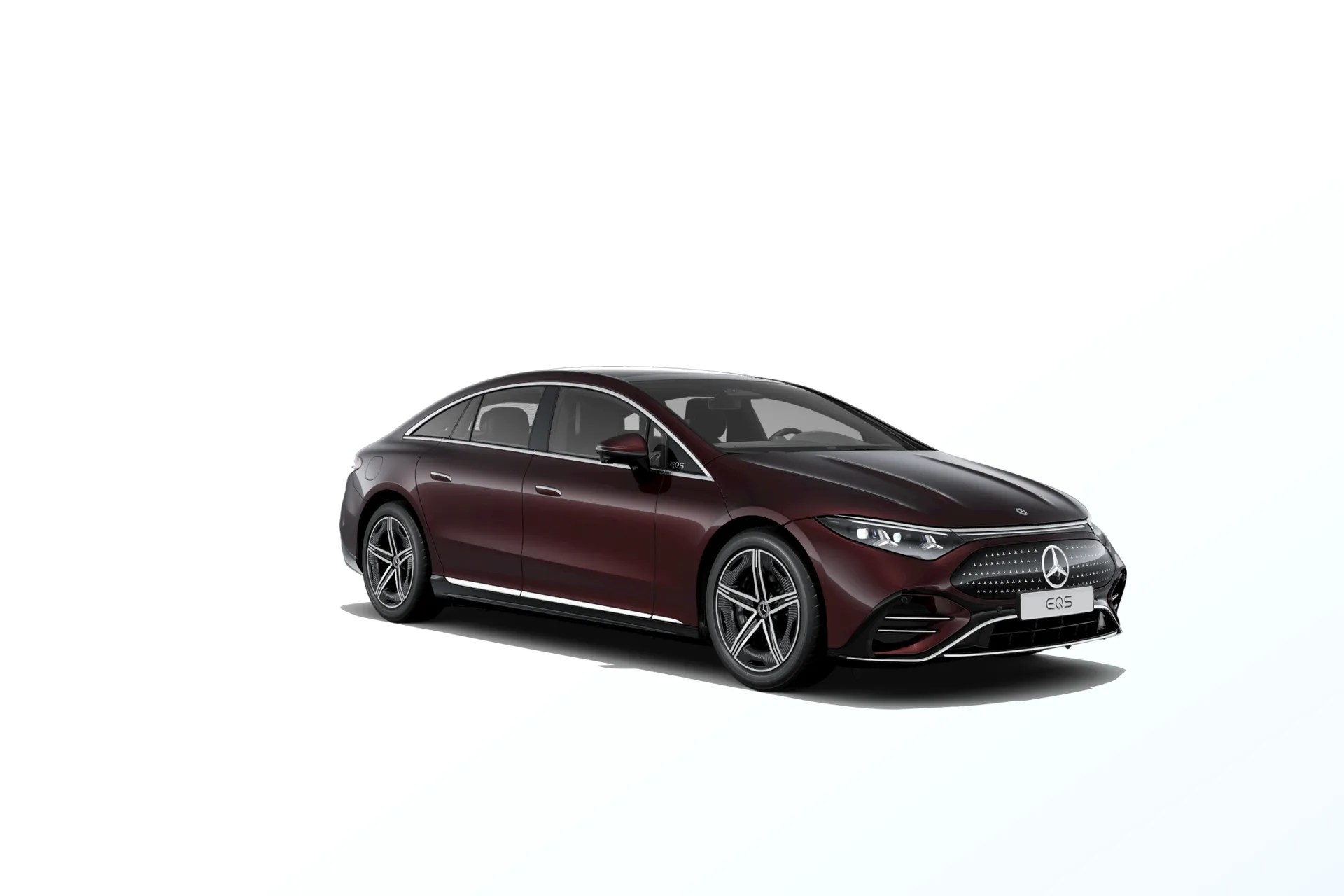 EQS sedan (V297-fl), Linie AMG exteriér, Metalická červená rubellite MANUFAKTUR, front