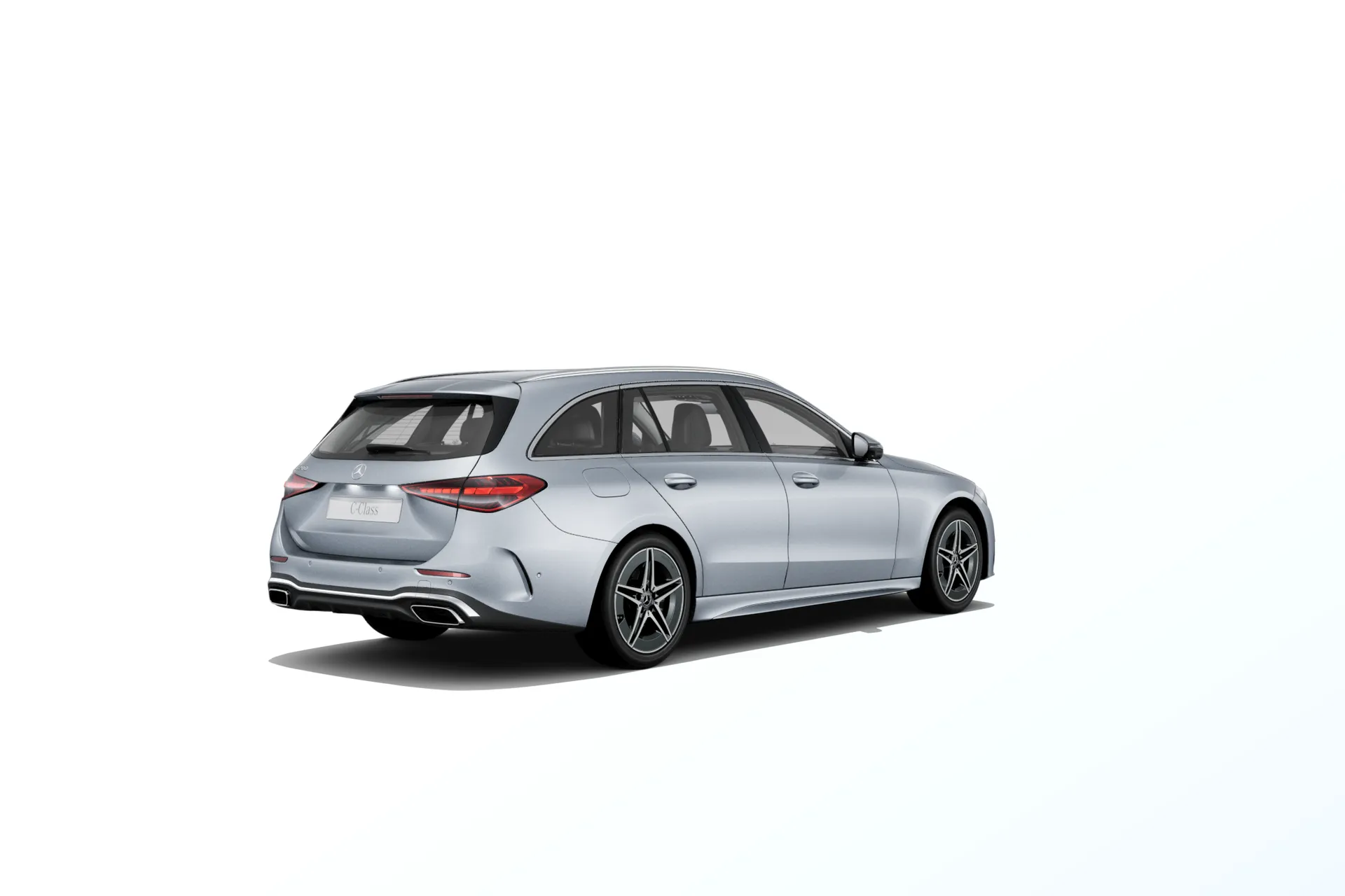 Třída C kombi (S206-fl), Linie AMG, Metalická stříbrná high-tech, rear