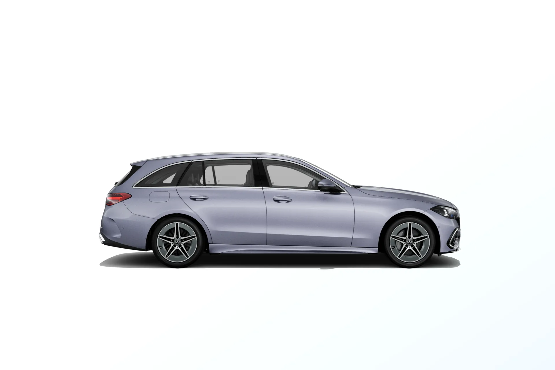 Třída C kombi (S206-fl), Linie AMG, Metalická stříbrná Lavender, side