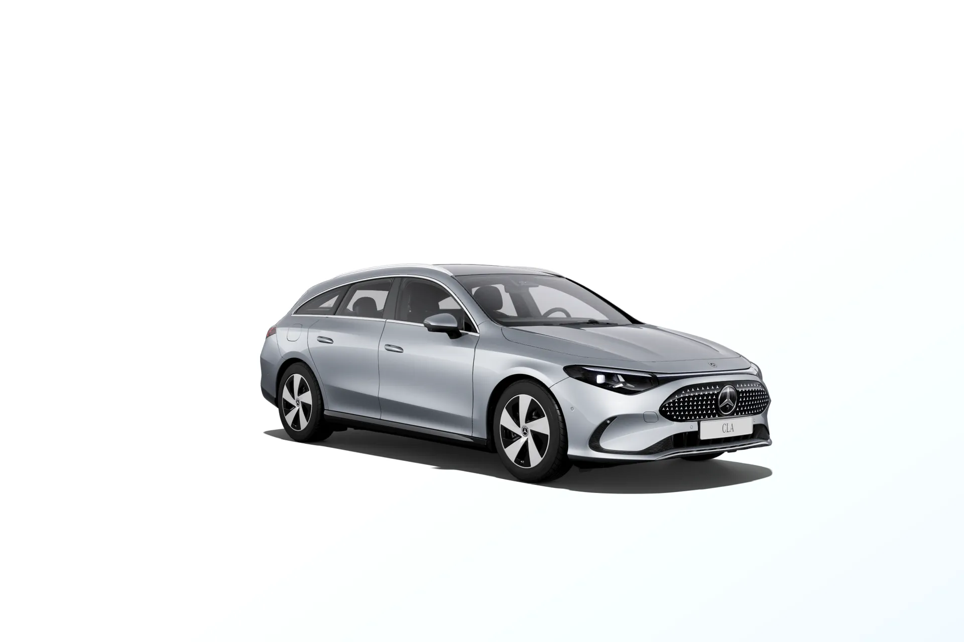 CLA Shooting Brake (X174), Linie Progressive, Metalická stříbrná high-tech, front