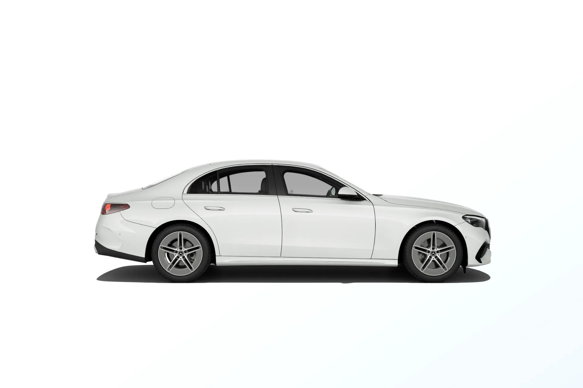 Třída E sedan (W214), Linie AMG exteriér, Bílá opalite bright MANUFAKTUR, side