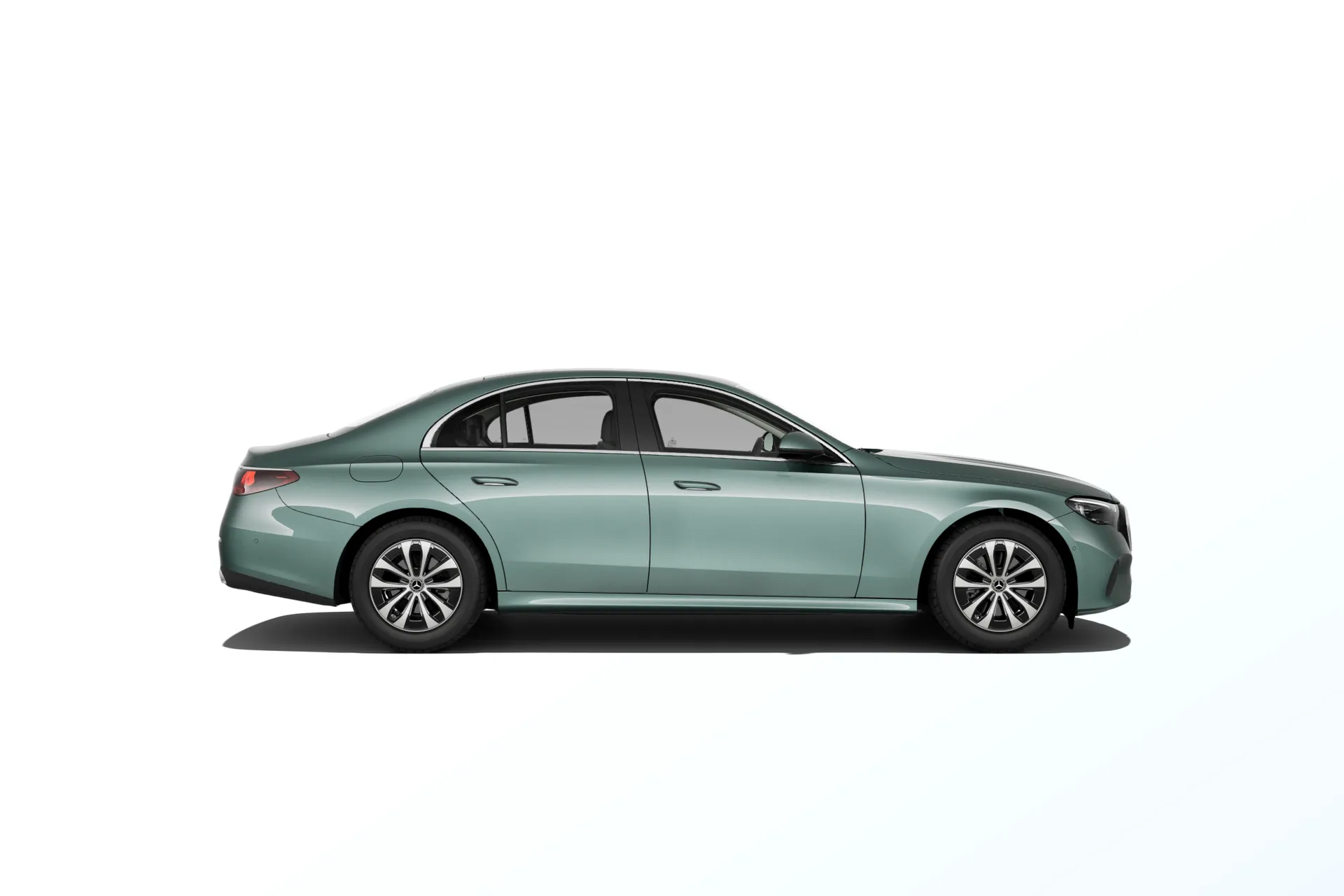 Třída E sedan (W214), Linie AVANTGARDE exteriér, Metalická stříbrná verde, side