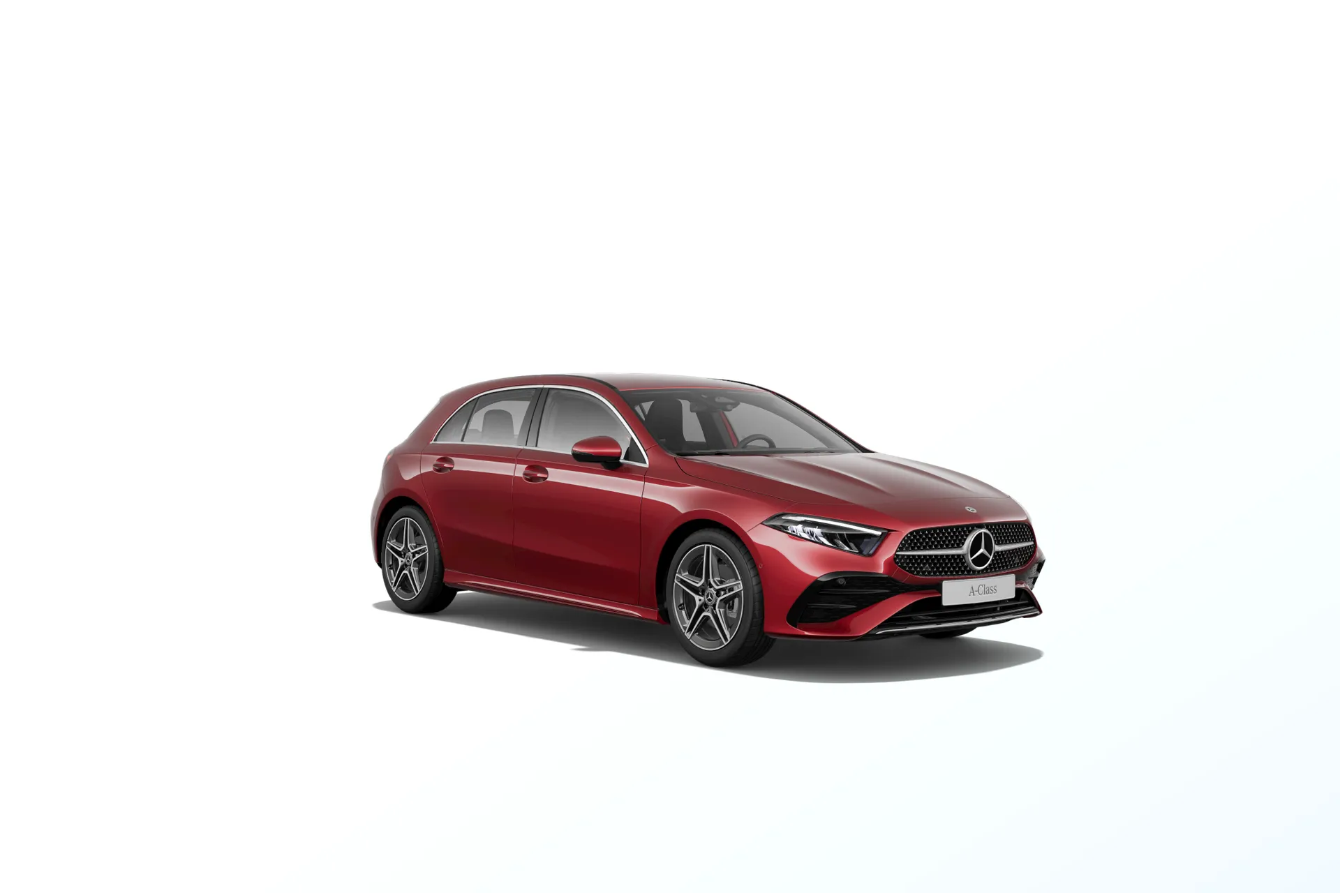 Třída A hatchback (W177-fl), Linie AMG, Metalická červená patagonia MANUFAKTUR, front