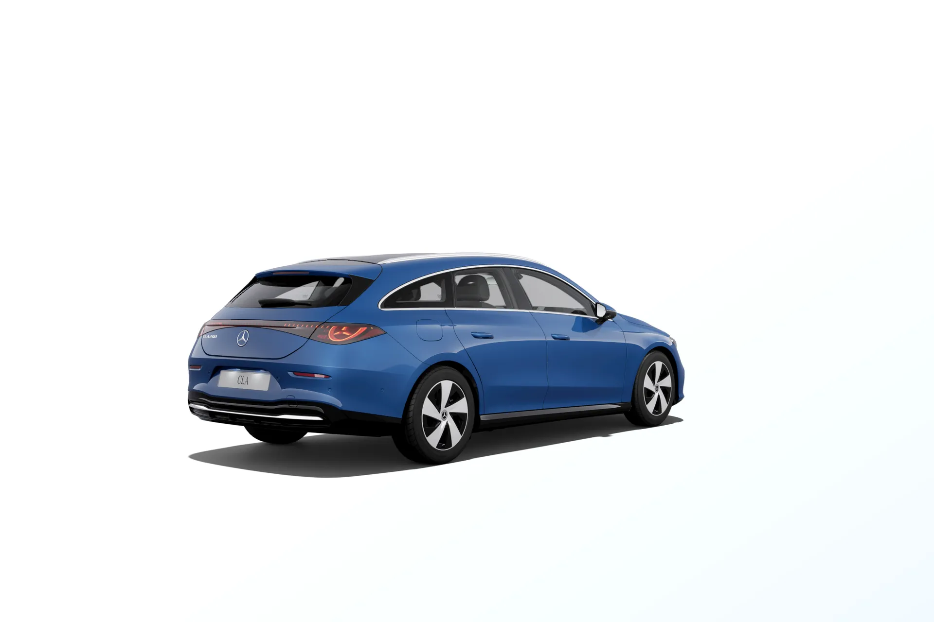 CLA Shooting Brake (X174), Linie Progressive, Metalická modrá clear, rear