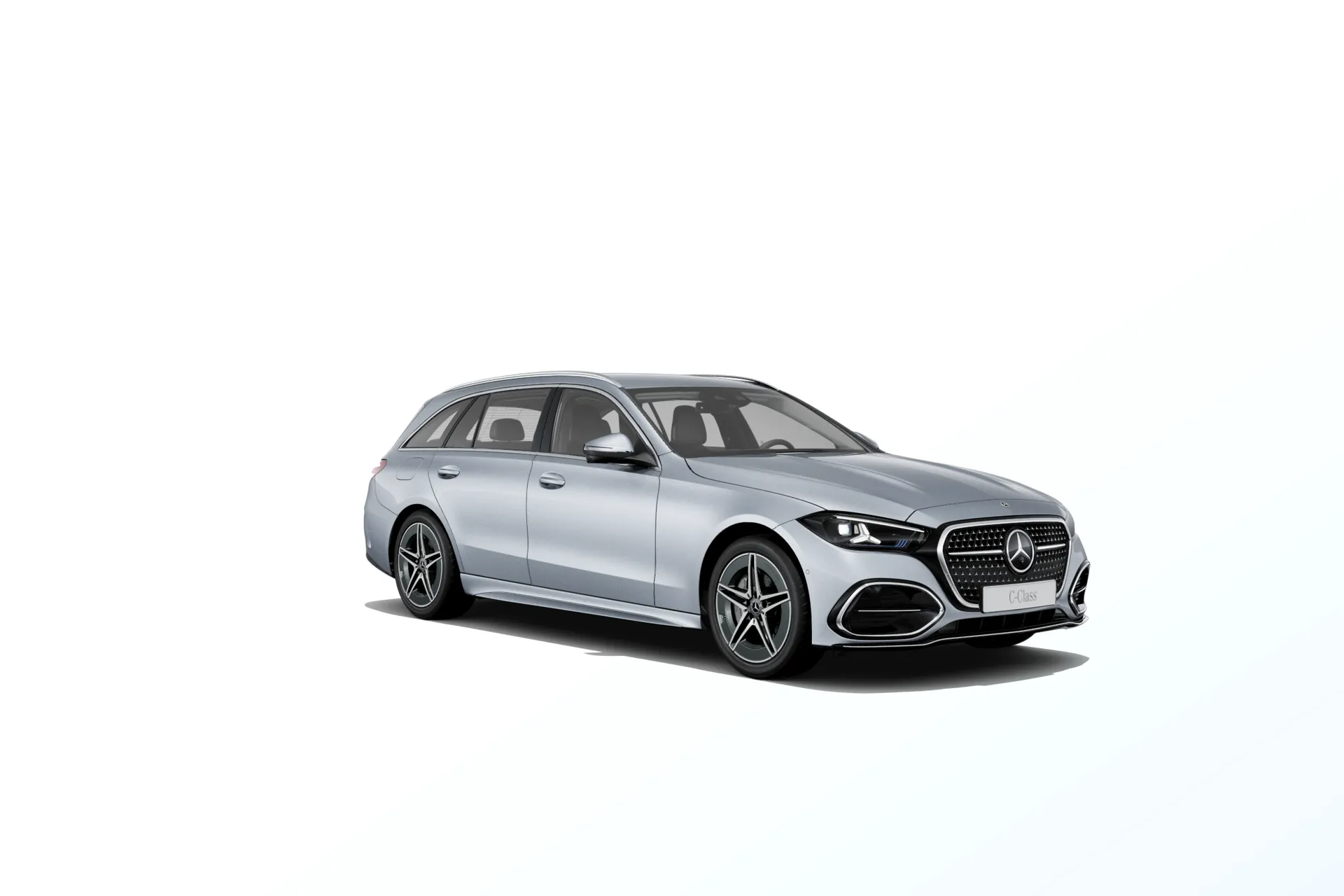 Třída C kombi (S206-fl), Linie AMG, Metalická stříbrná high-tech, front