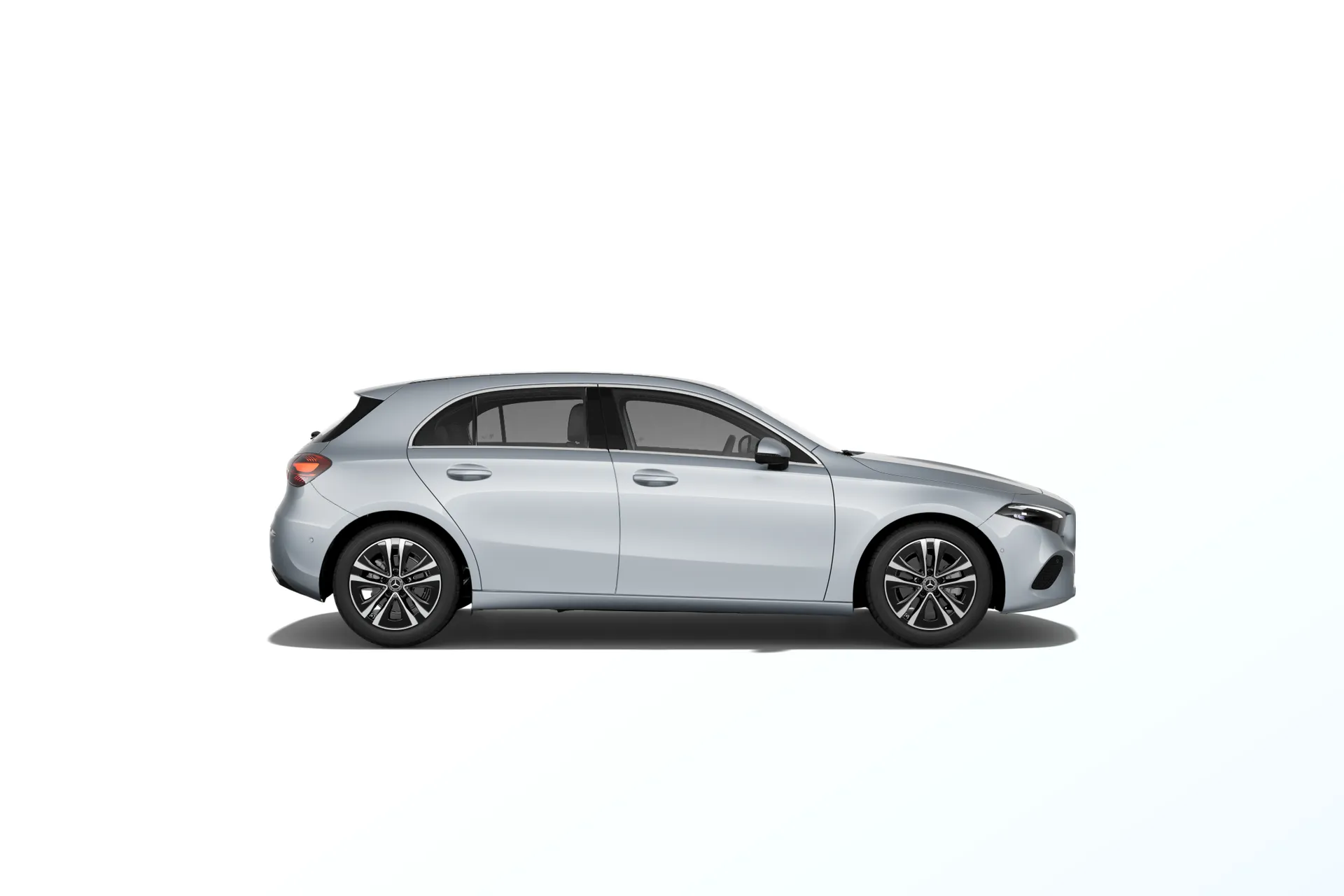 Třída A hatchback (W177-fl), Linie Progressive, Metalická stříbrná high-tech, side