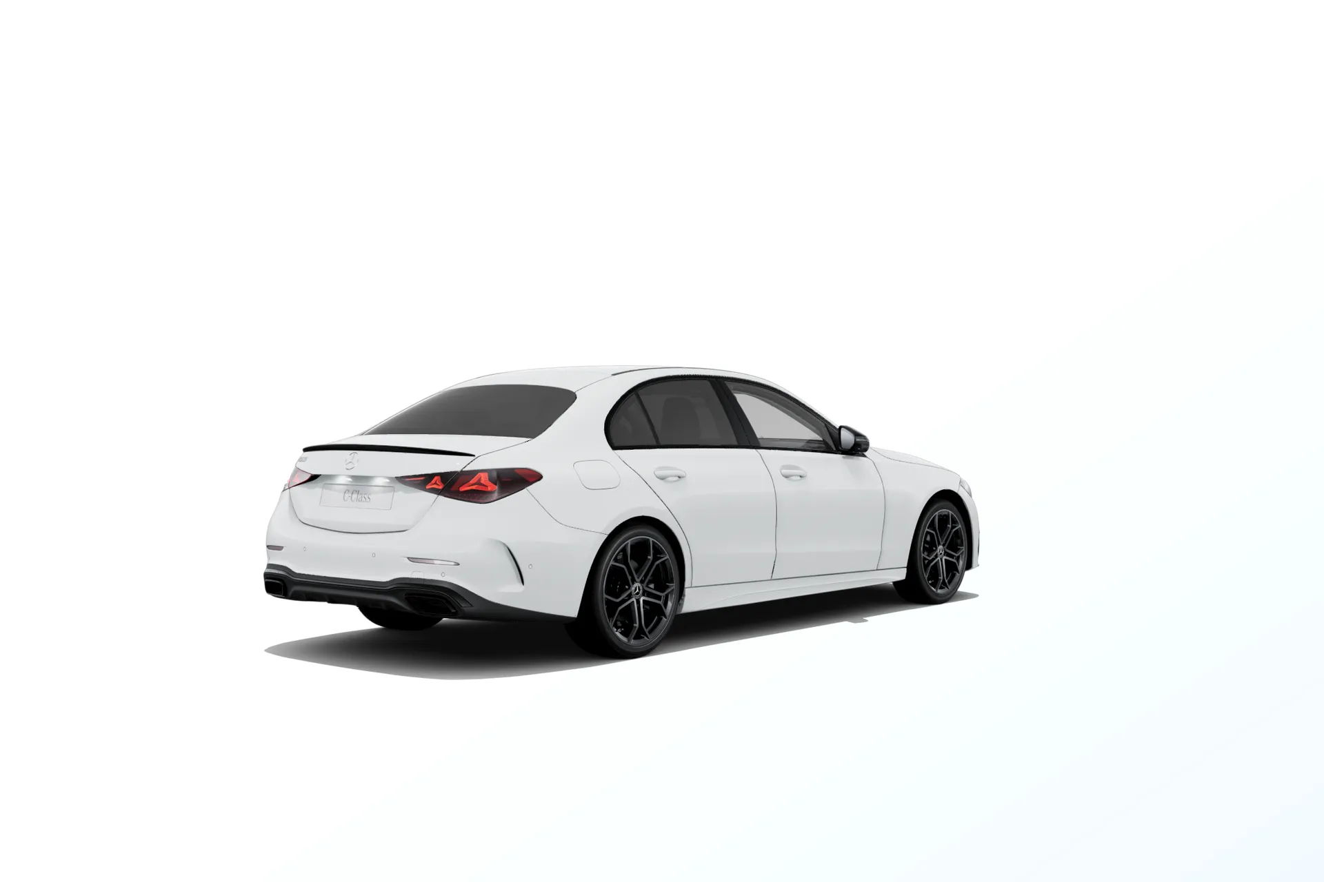 Třída C sedan (W206-fl), Linie AMG Plus, Nemetalická bílá polar, rear