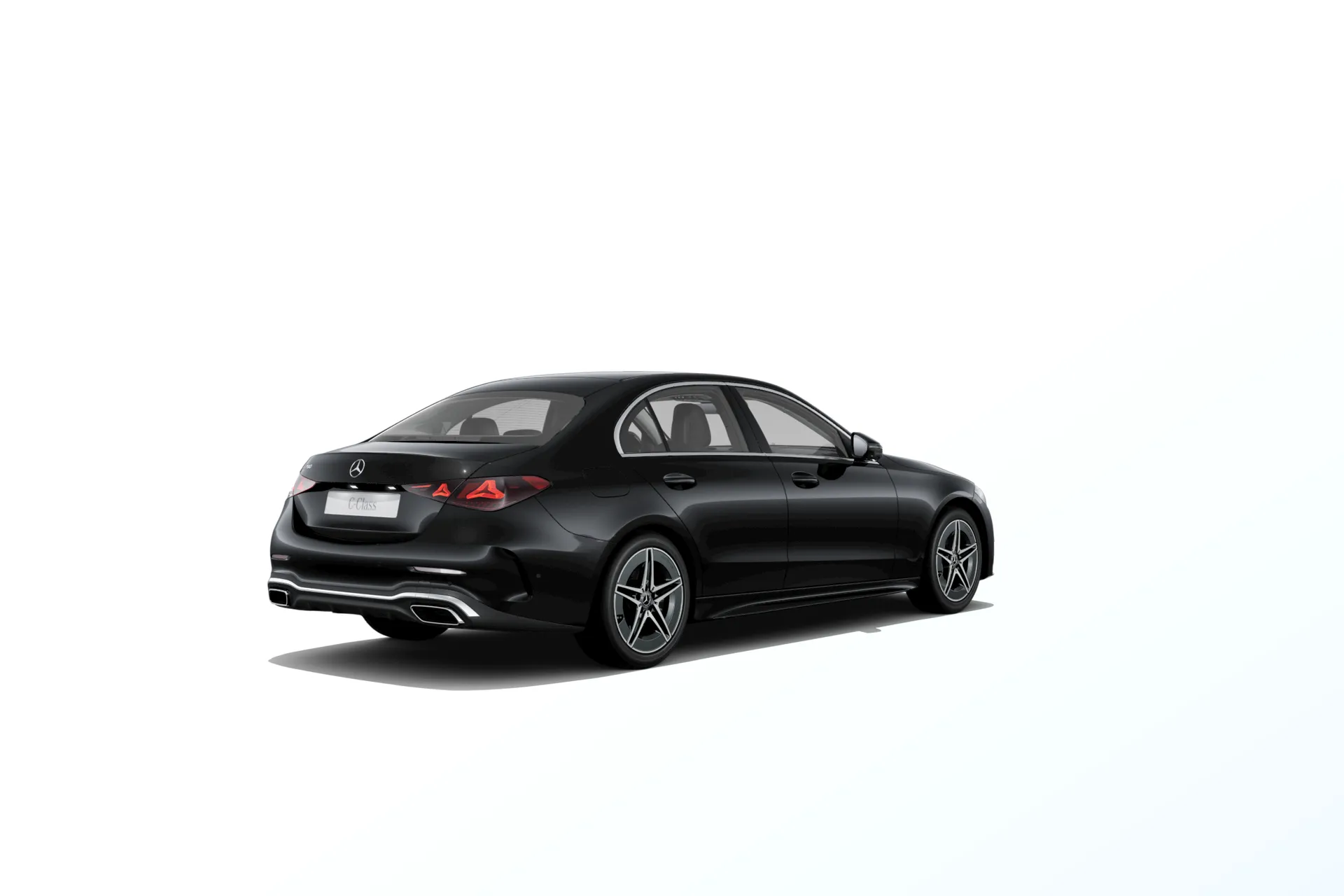 Třída C sedan (W206-fl), Linie AMG, Metalická černá obsidian, rear