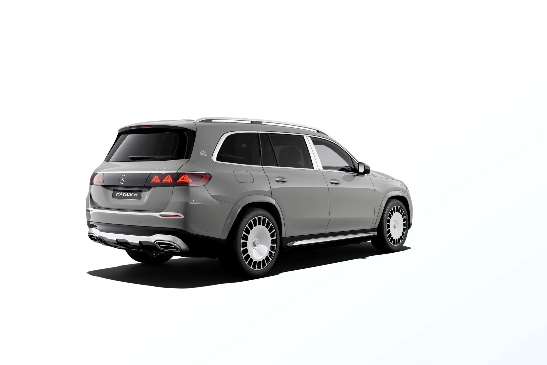 Mercedes-Maybach GLS (X167-fl2), Ozdobné výplně interiéru Exclusive, Nemetalická šedá alpine MANUFAKTUR, rear