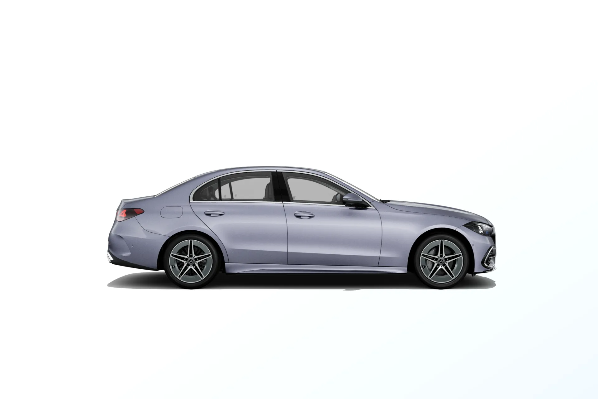 Třída C sedan (W206-fl), Linie AMG, Metalická stříbrná Lavender, side