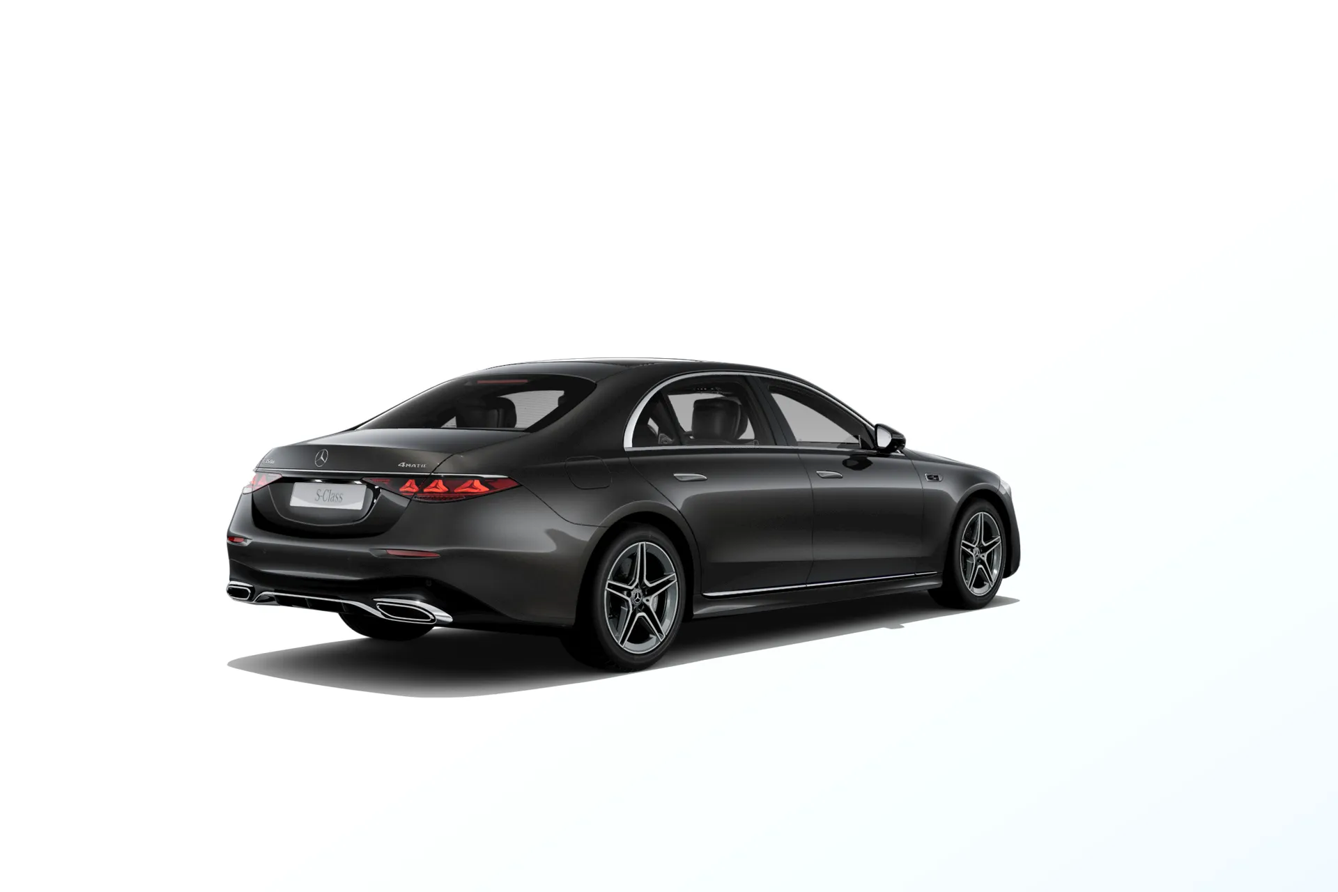 Třída S prodloužená limuzína (V223-fl), Linie AMG, Metalická černá mocha MANUFAKTUR exclusive, rear