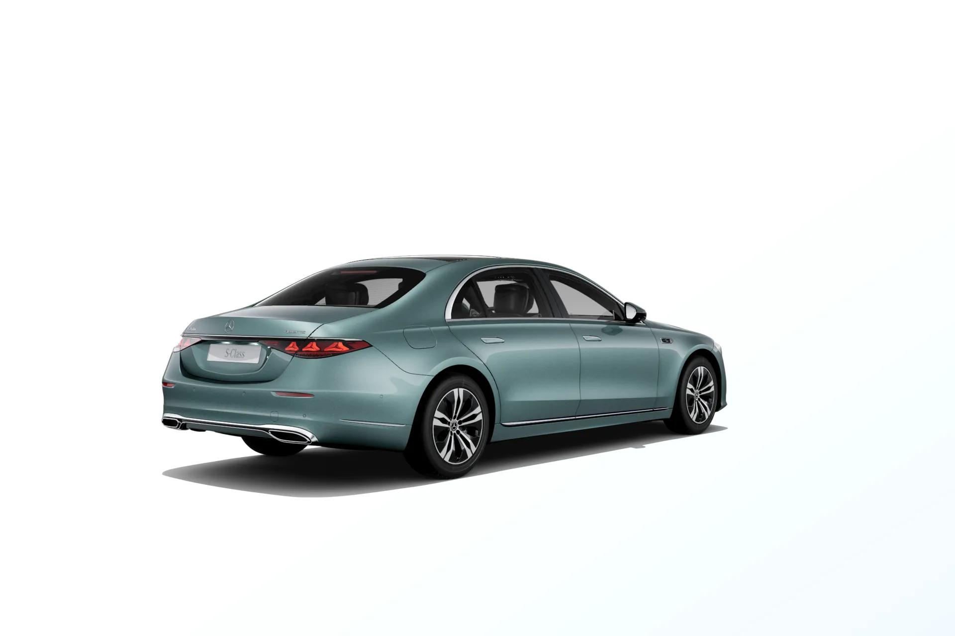 Třída S prodloužená limuzína (V223-fl), Základní provedení, Metalická stříbrná verde, rear