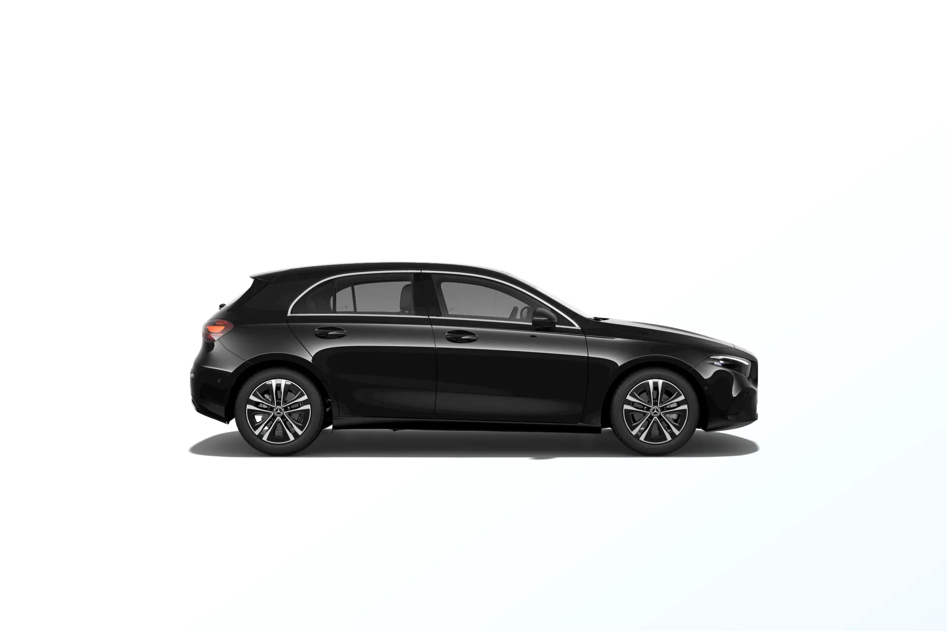 Třída A hatchback (W177-fl), Linie Progressive, Nemetalická černá night, side