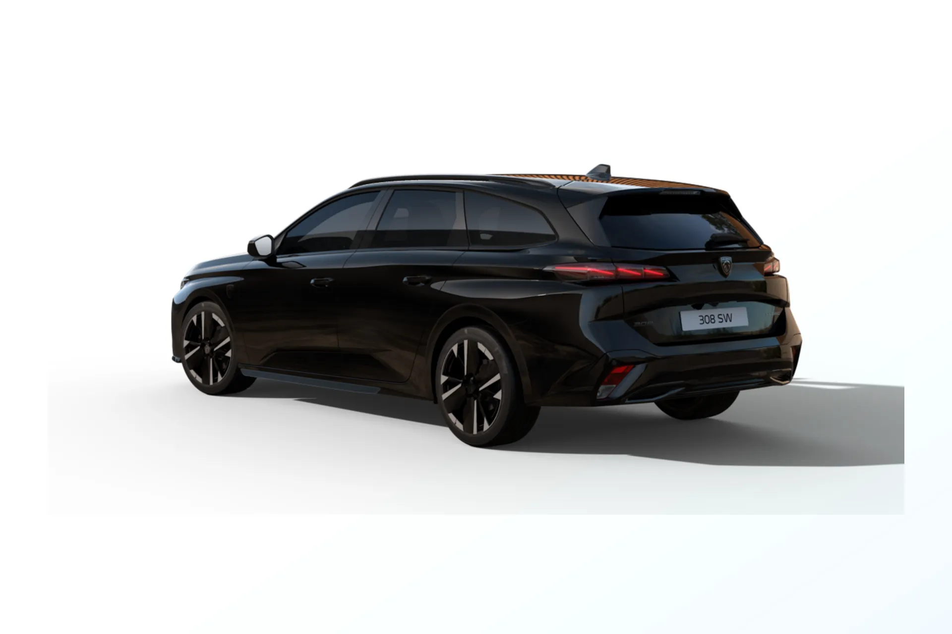 308 SW, GT, Černá Perla Nera / Metalický lak, rear
