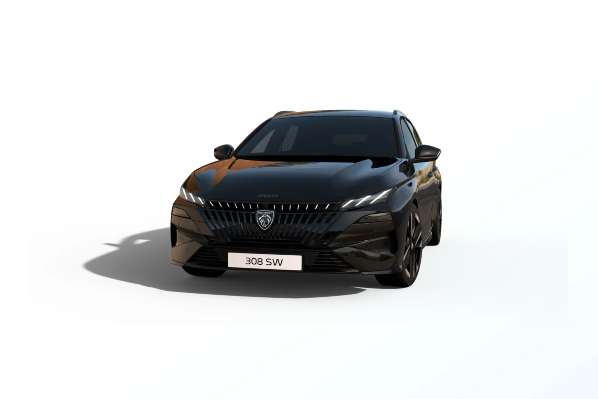 308 SW, GT, Černá Perla Nera / Metalický lak, front