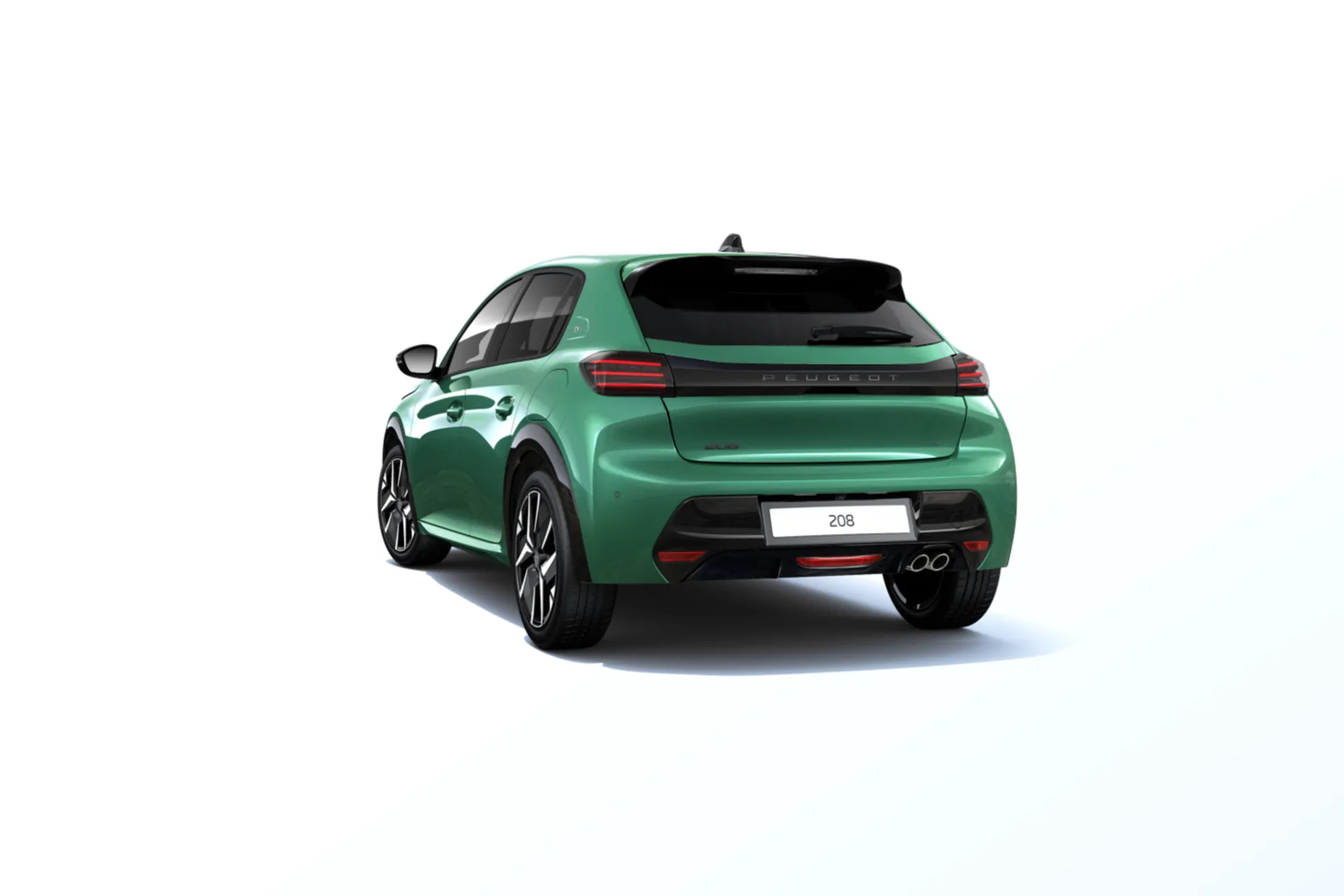 208, GT, Zelená Alvao / Metalický lak, rear