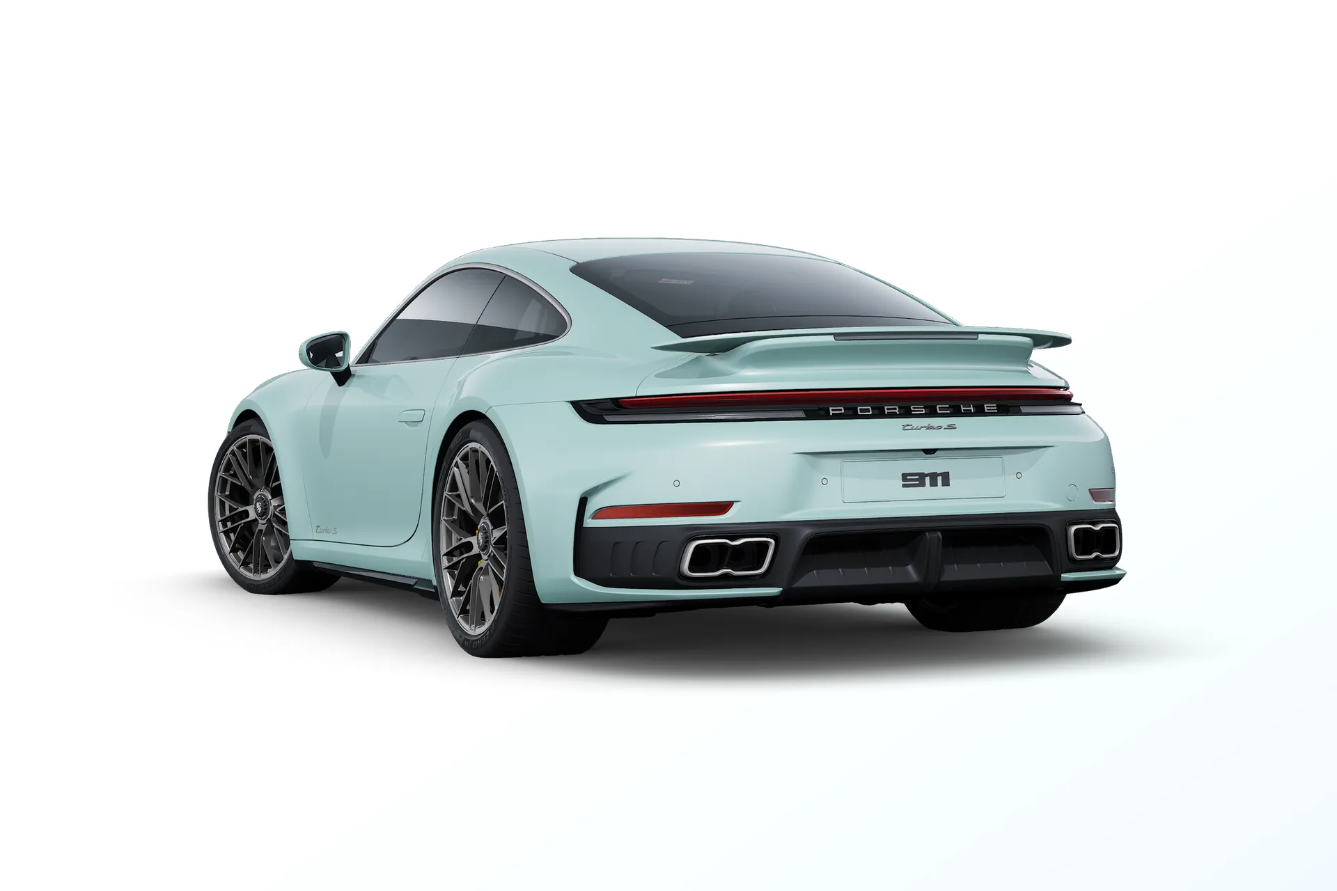 911, 911 Turbo S, Shade zelená metalíza, rear