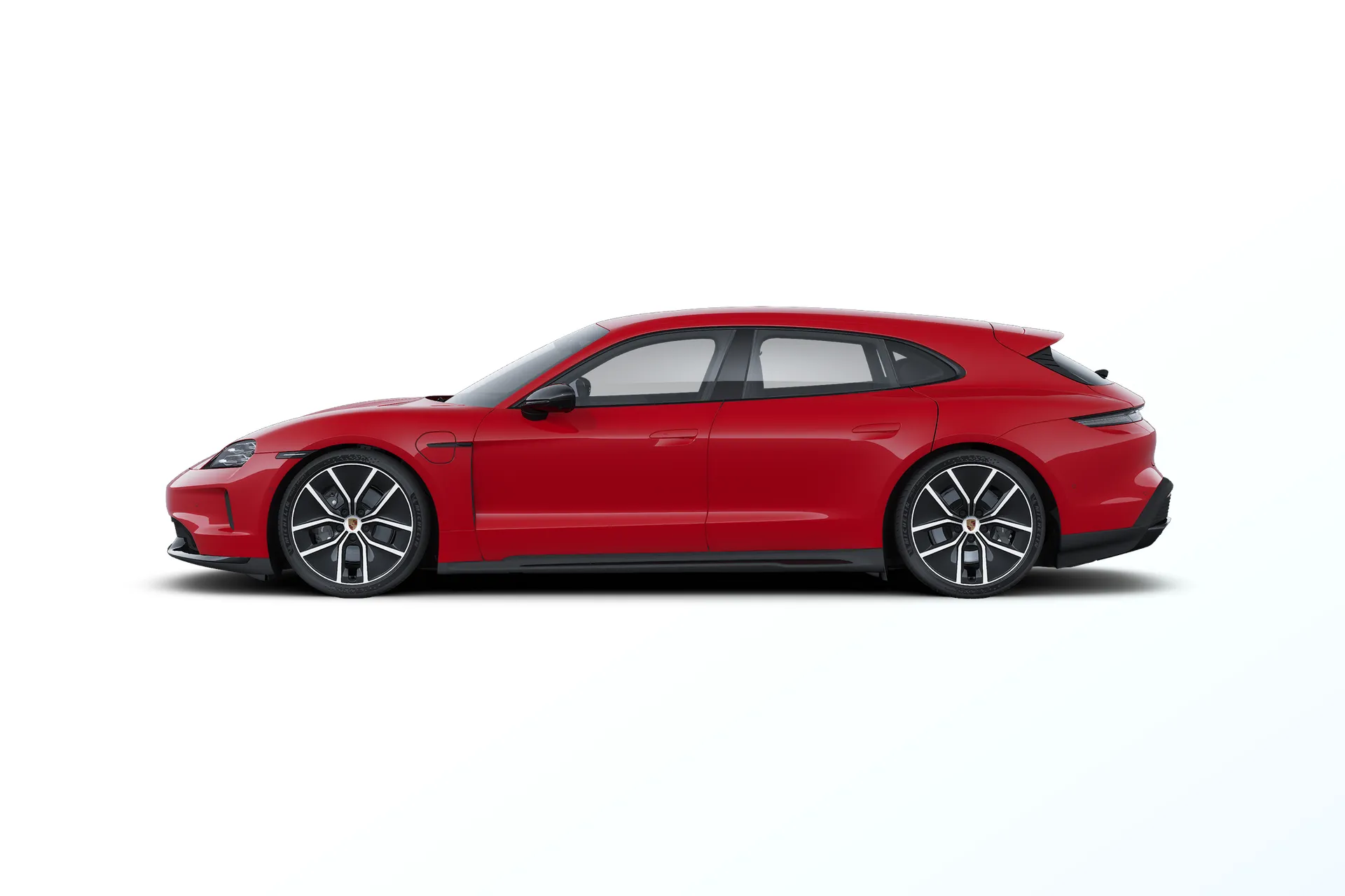 Taycan Sport Turismo, Taycan Sport Turismo Black Edition, Carmine červená, side