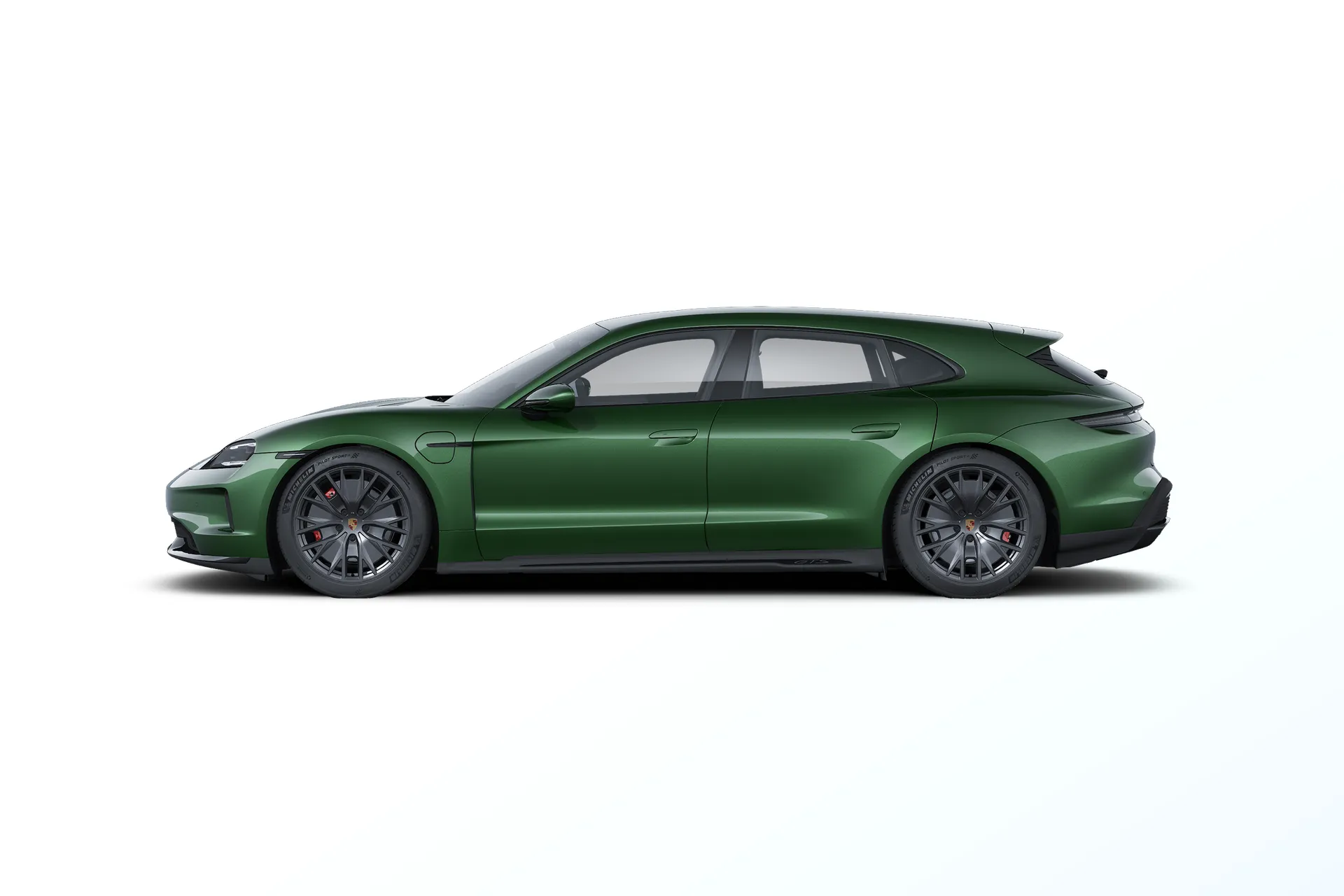 Taycan Sport Turismo, Taycan GTS Sport Turismo, Oak zelená metalíza Neo, side
