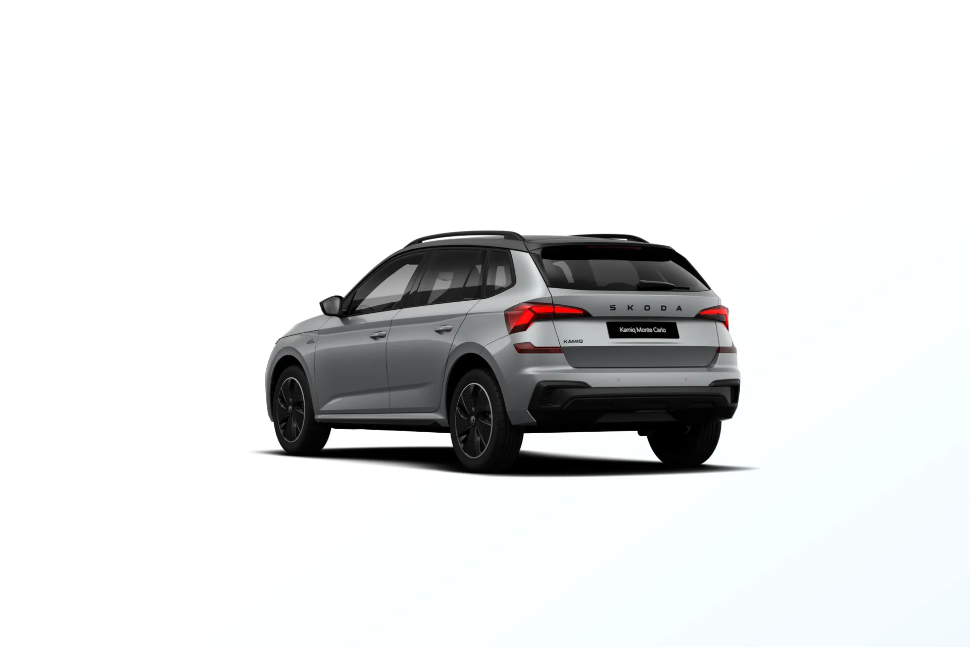 Kamiq, Monte Carlo, Stříbrná Smokey Diamond metalíza Černá Magic metalíza, rear