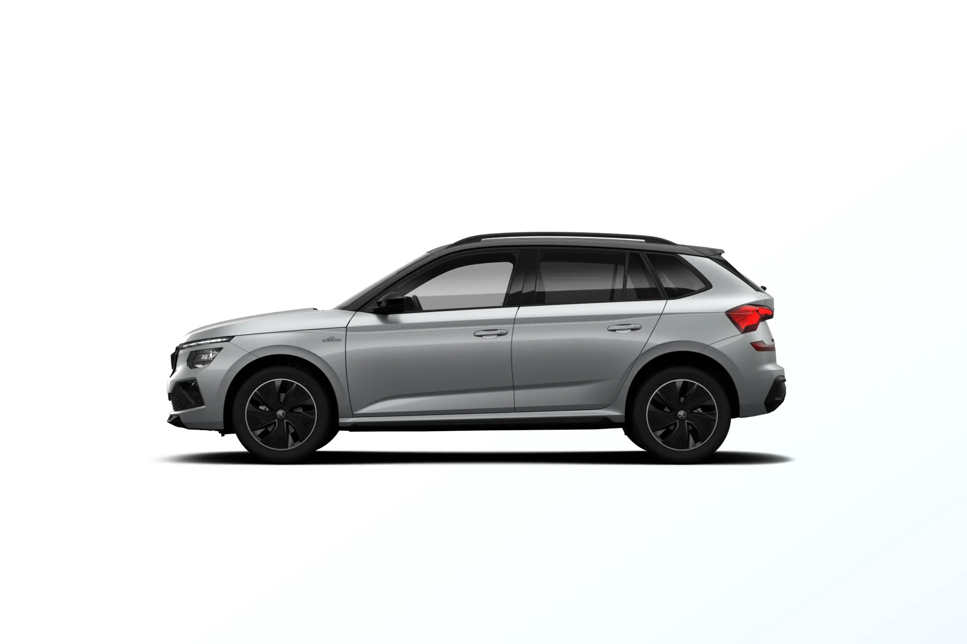 Kamiq, Monte Carlo, Stříbrná Smokey Diamond metalíza Černá Magic metalíza, side